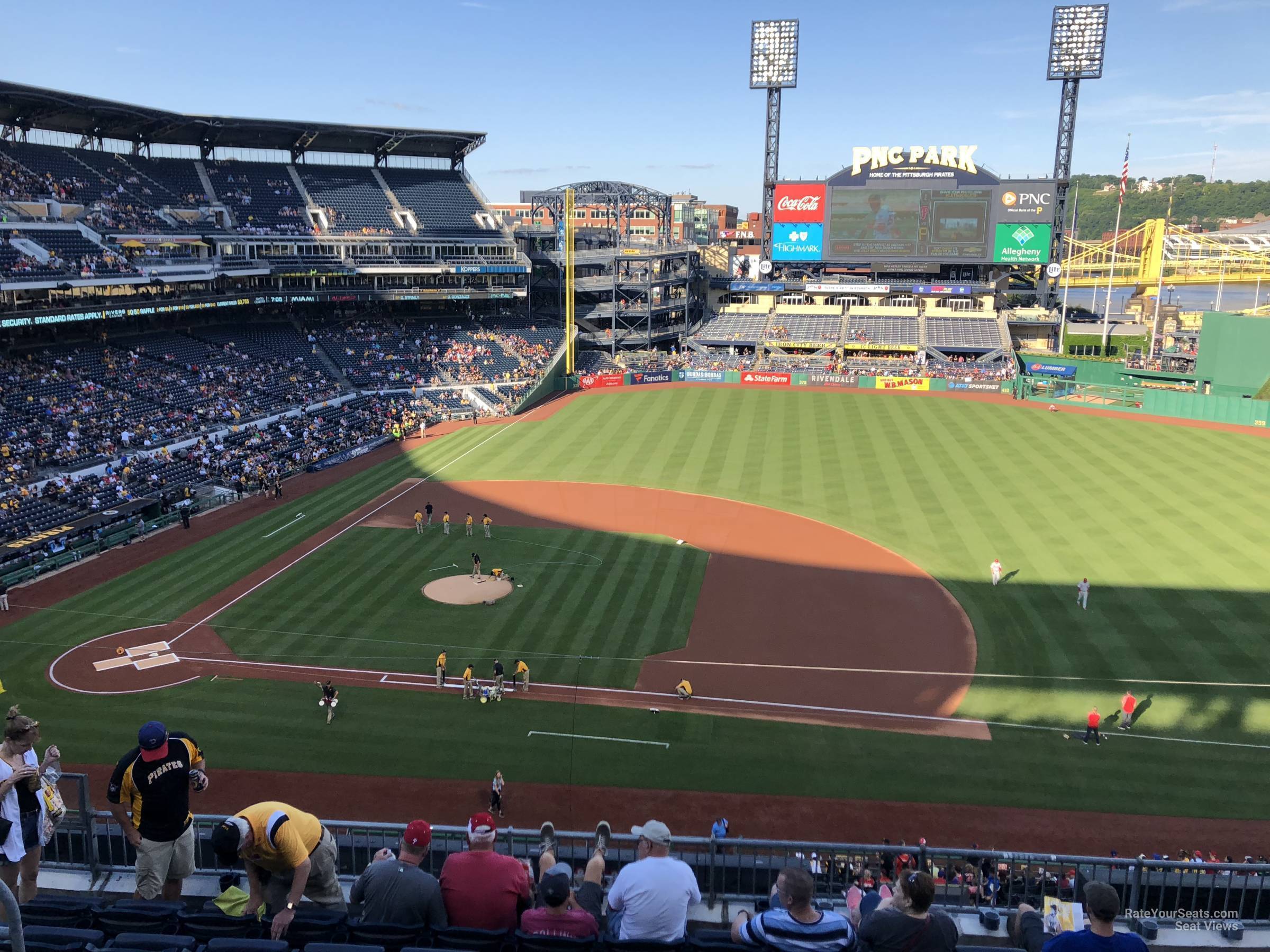 section 209, row h seat view  for baseball - pnc park