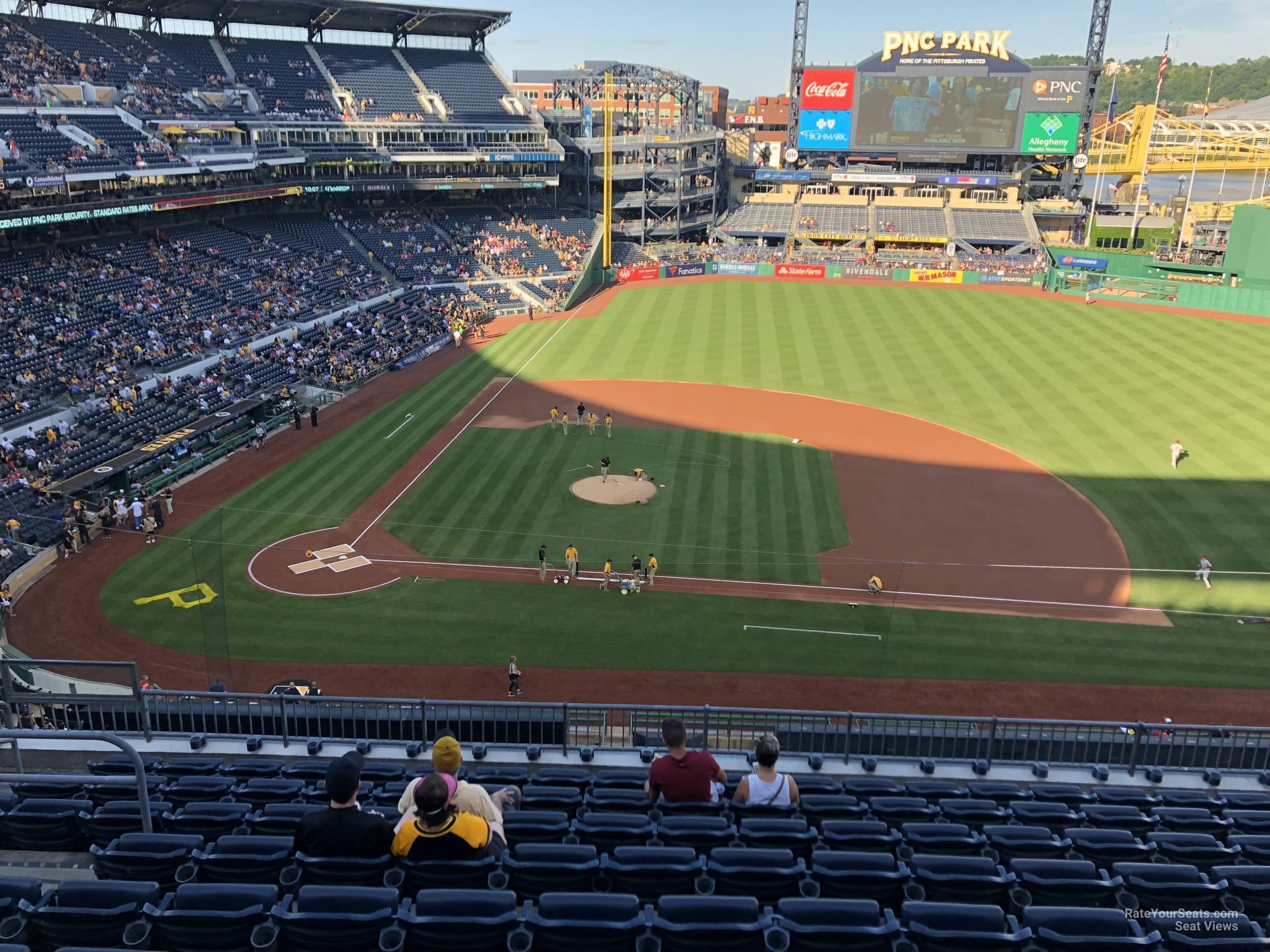 section 210, row h seat view  - pnc park