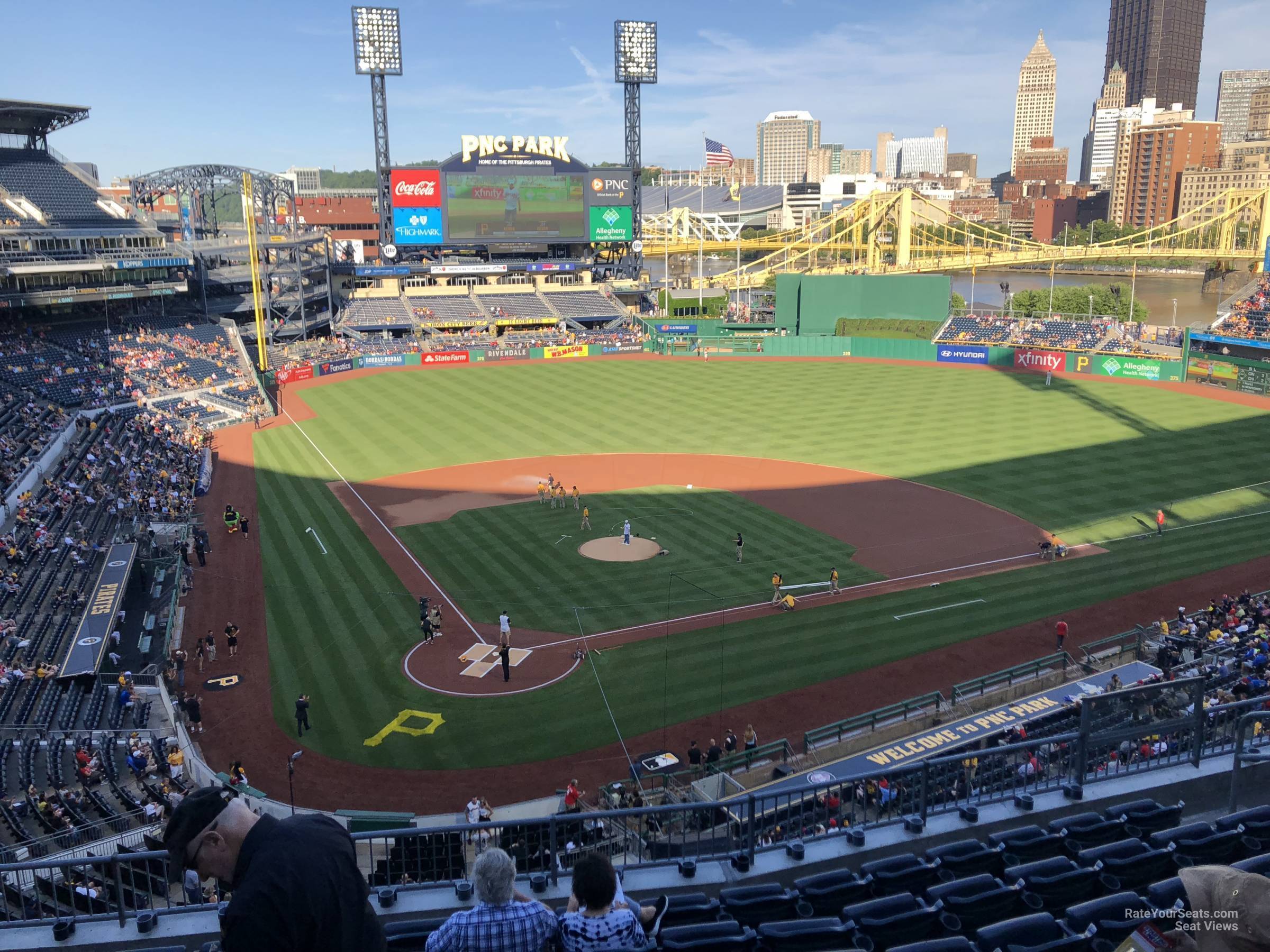 section 213, row h seat view  for baseball - pnc park