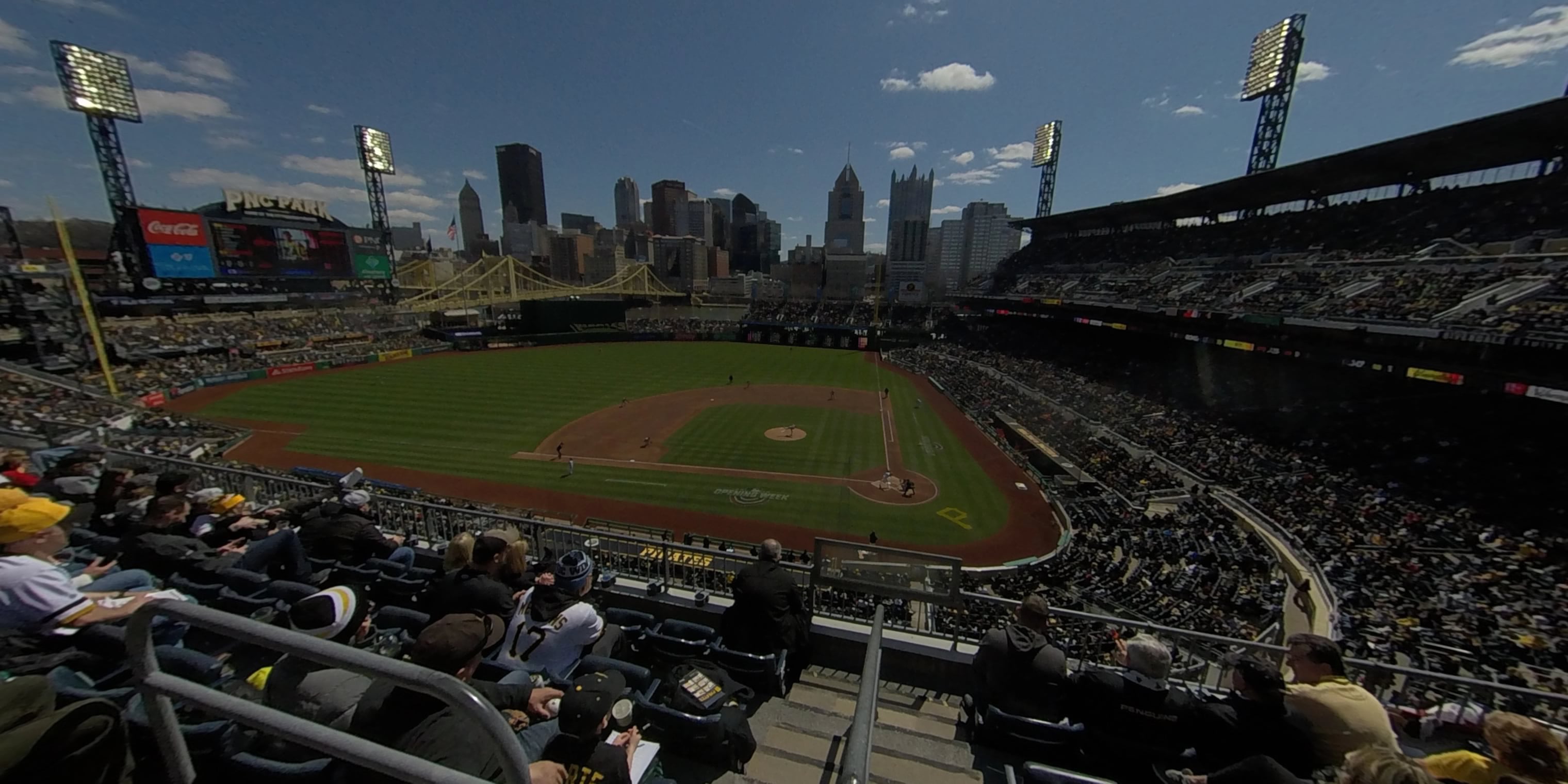 section 220 panoramic seat view for baseball - pnc park