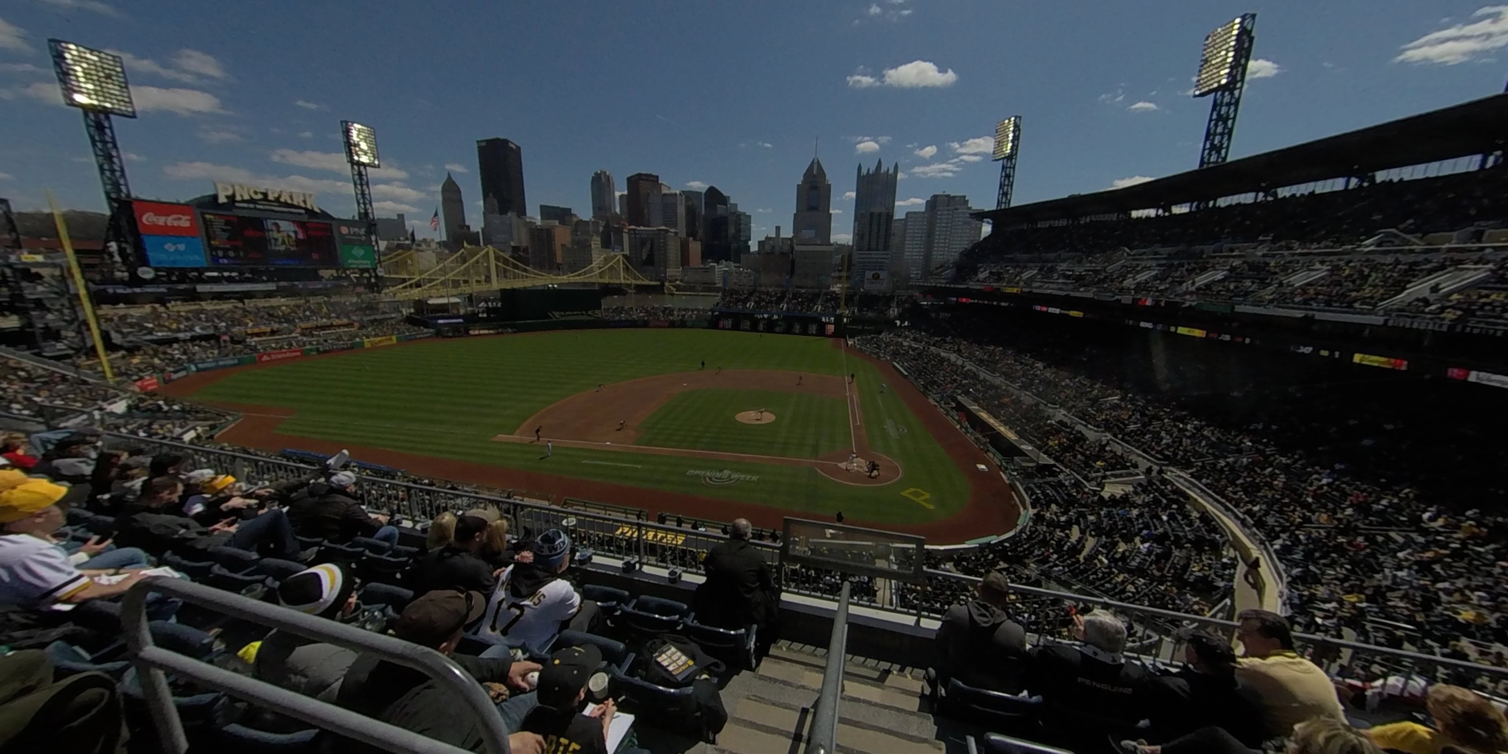 section 220 panoramic seat view  - pnc park