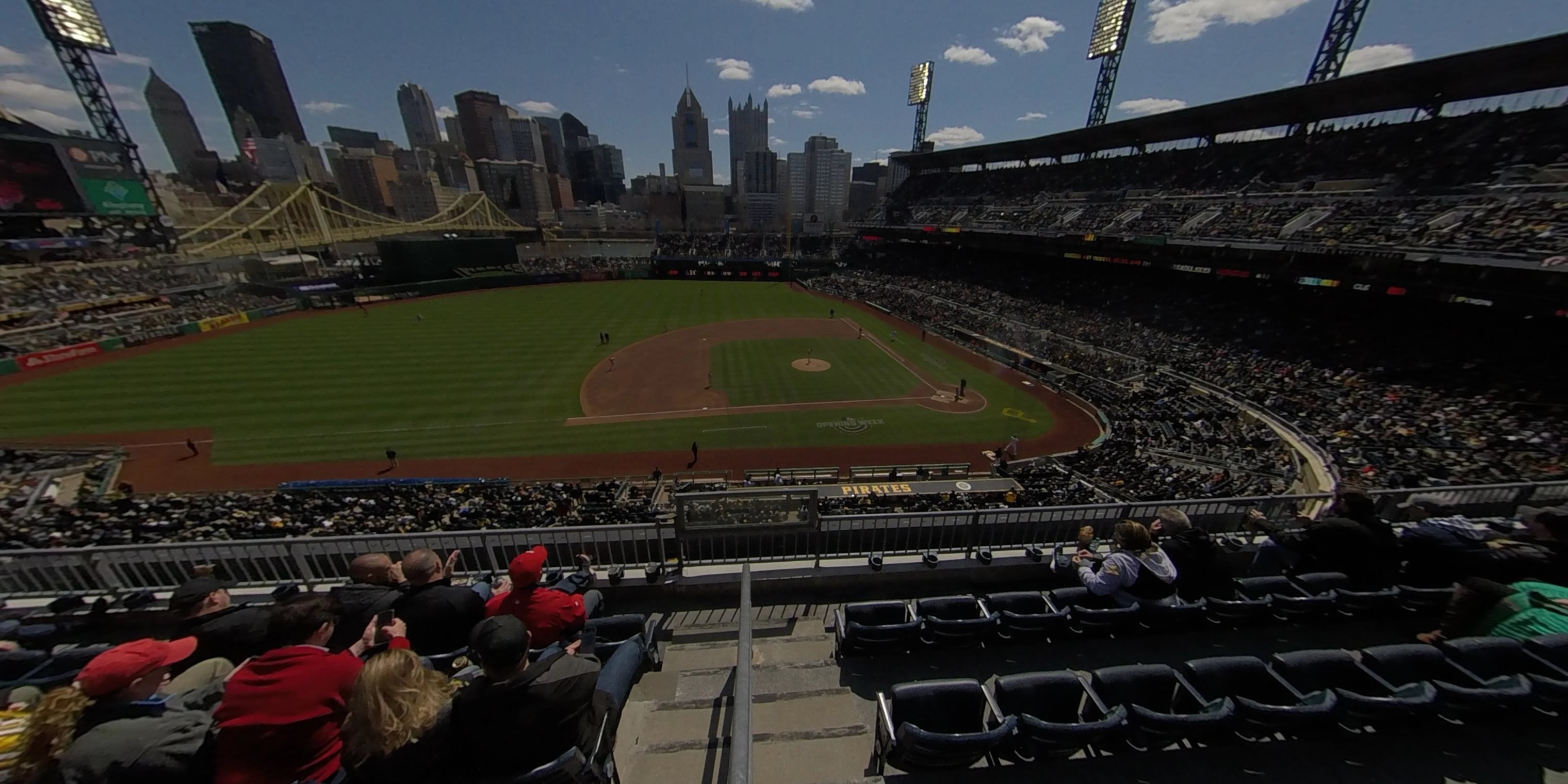 section 222 panoramic seat view  - pnc park