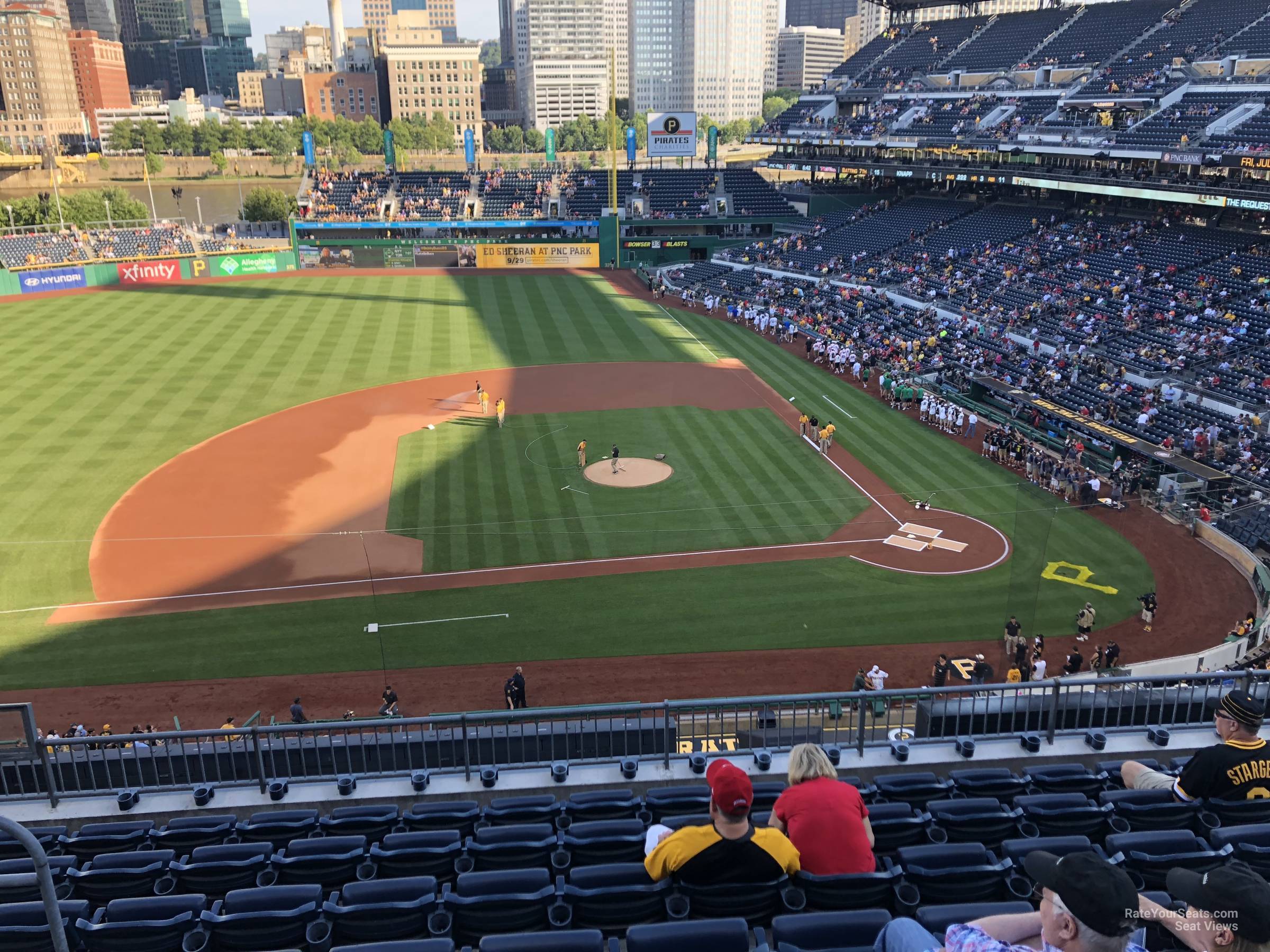 section 222, row h seat view  - pnc park