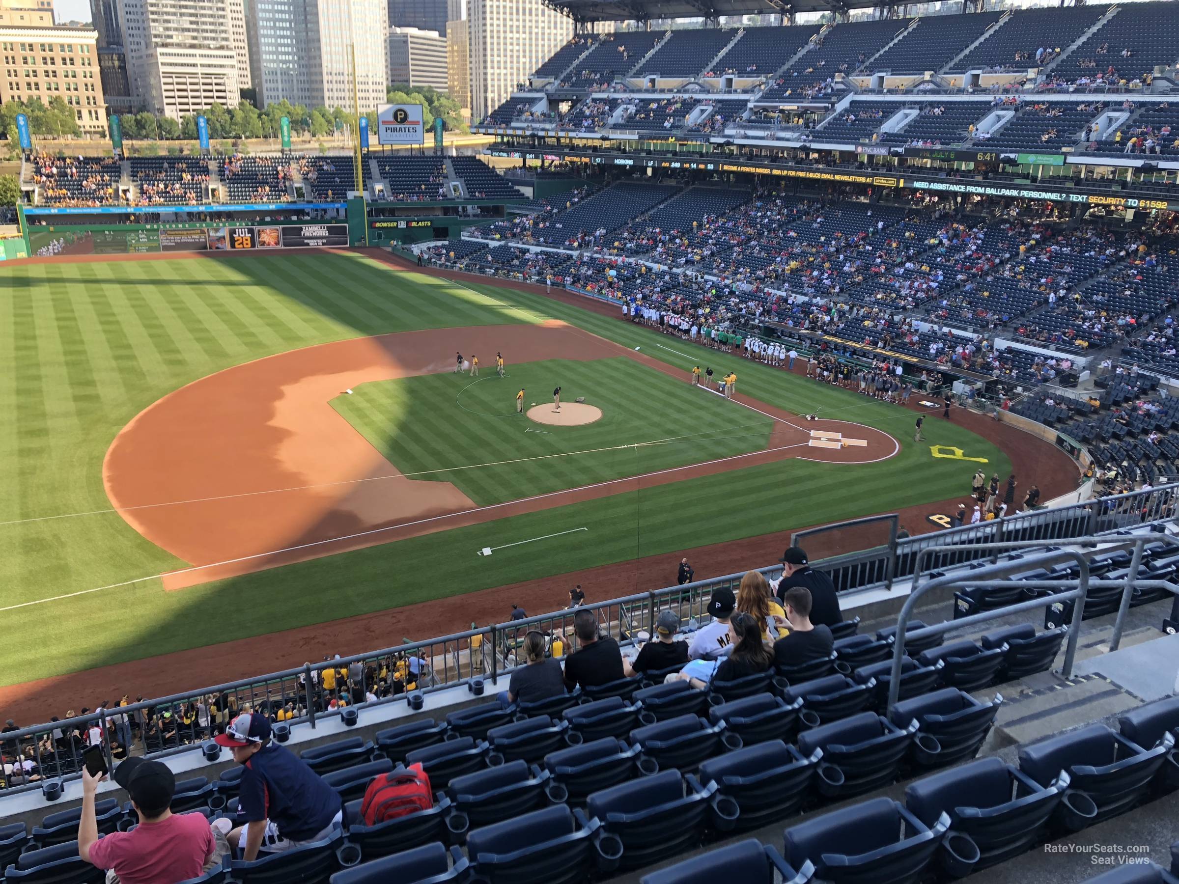 section 225, row h seat view  for baseball - pnc park