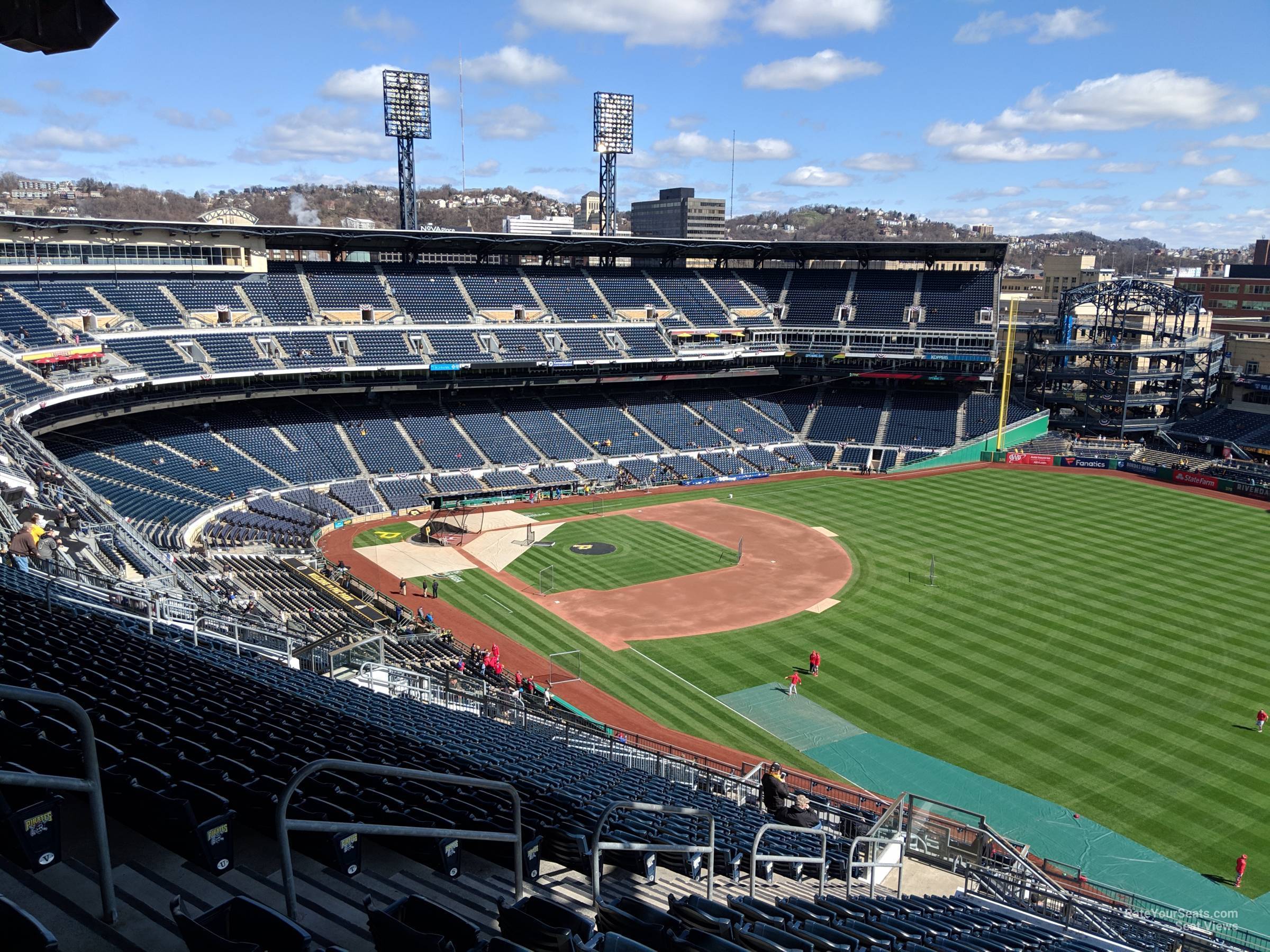 section 301, row x seat view  for baseball - pnc park