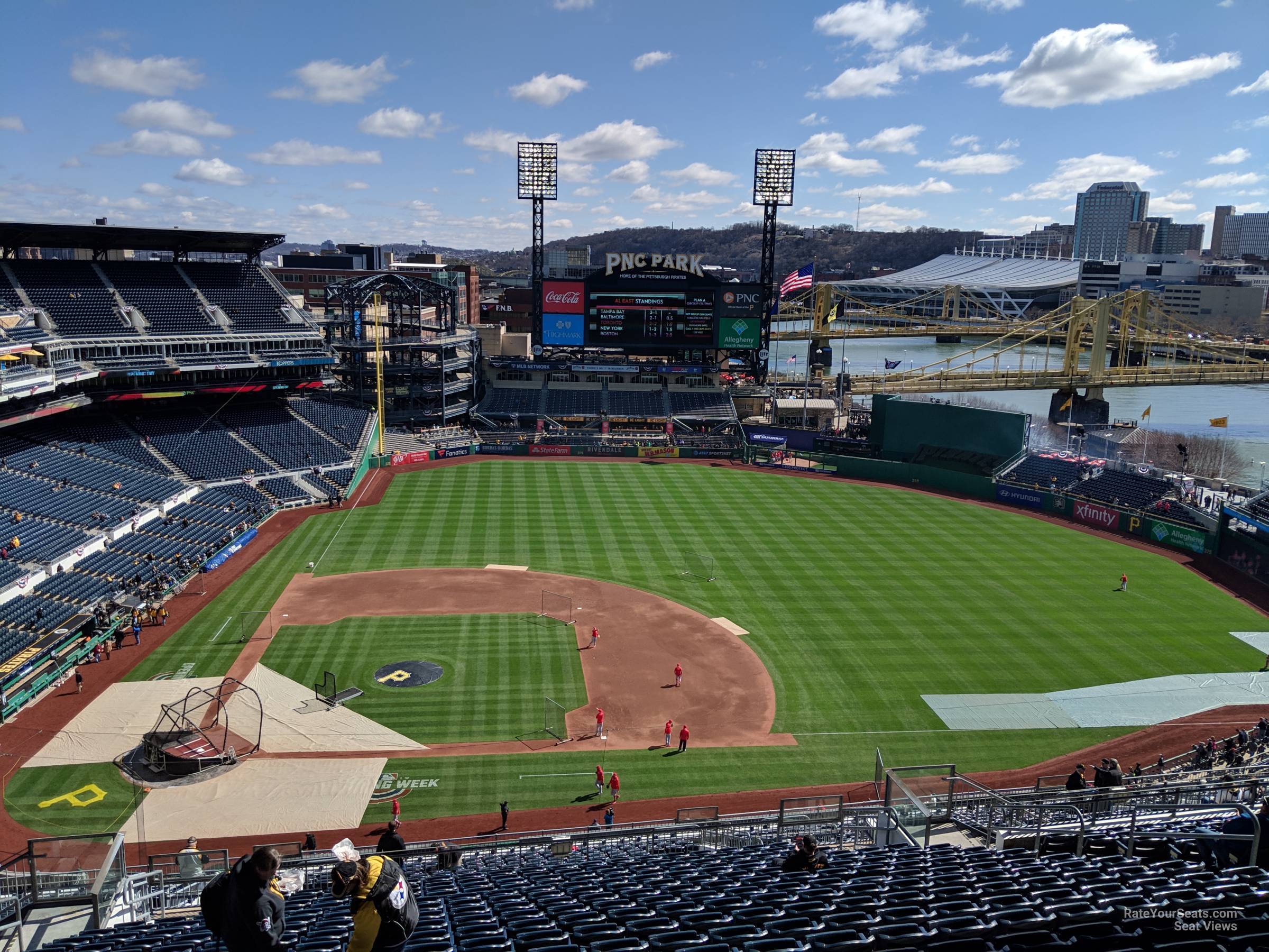 section 310, row x seat view  for baseball - pnc park