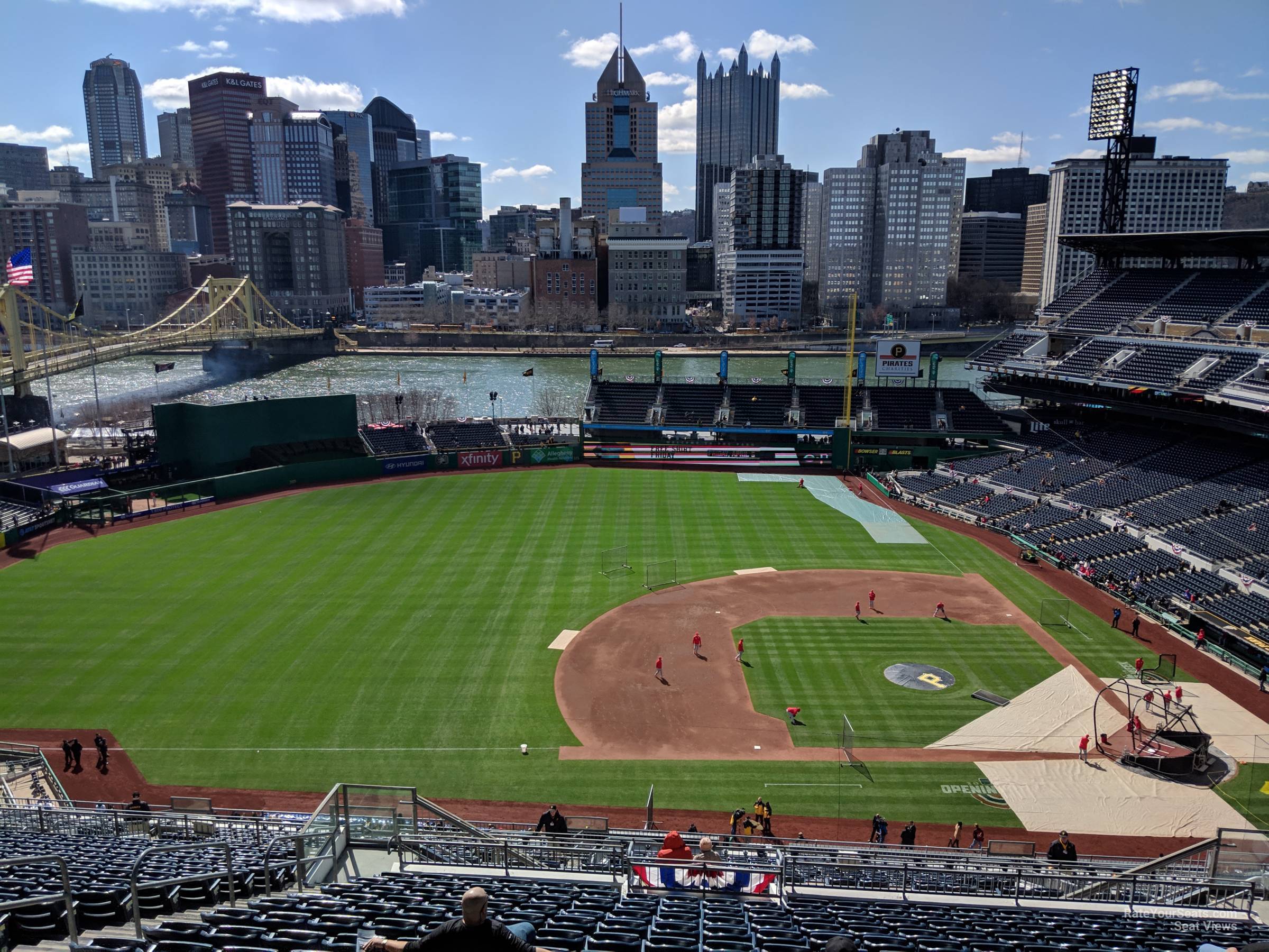 section 323, row x seat view  for baseball - pnc park