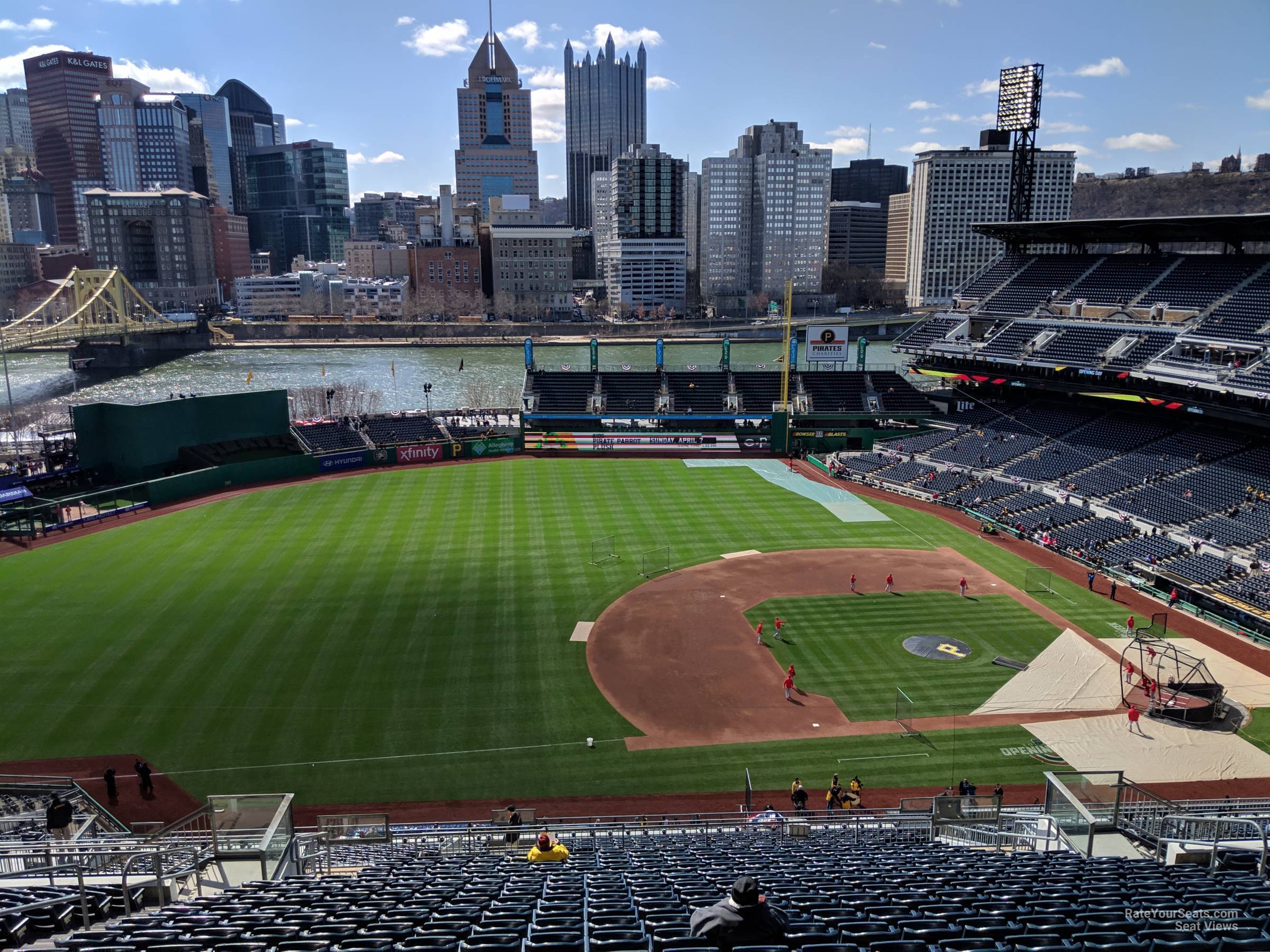 section 325, row x seat view  for baseball - pnc park
