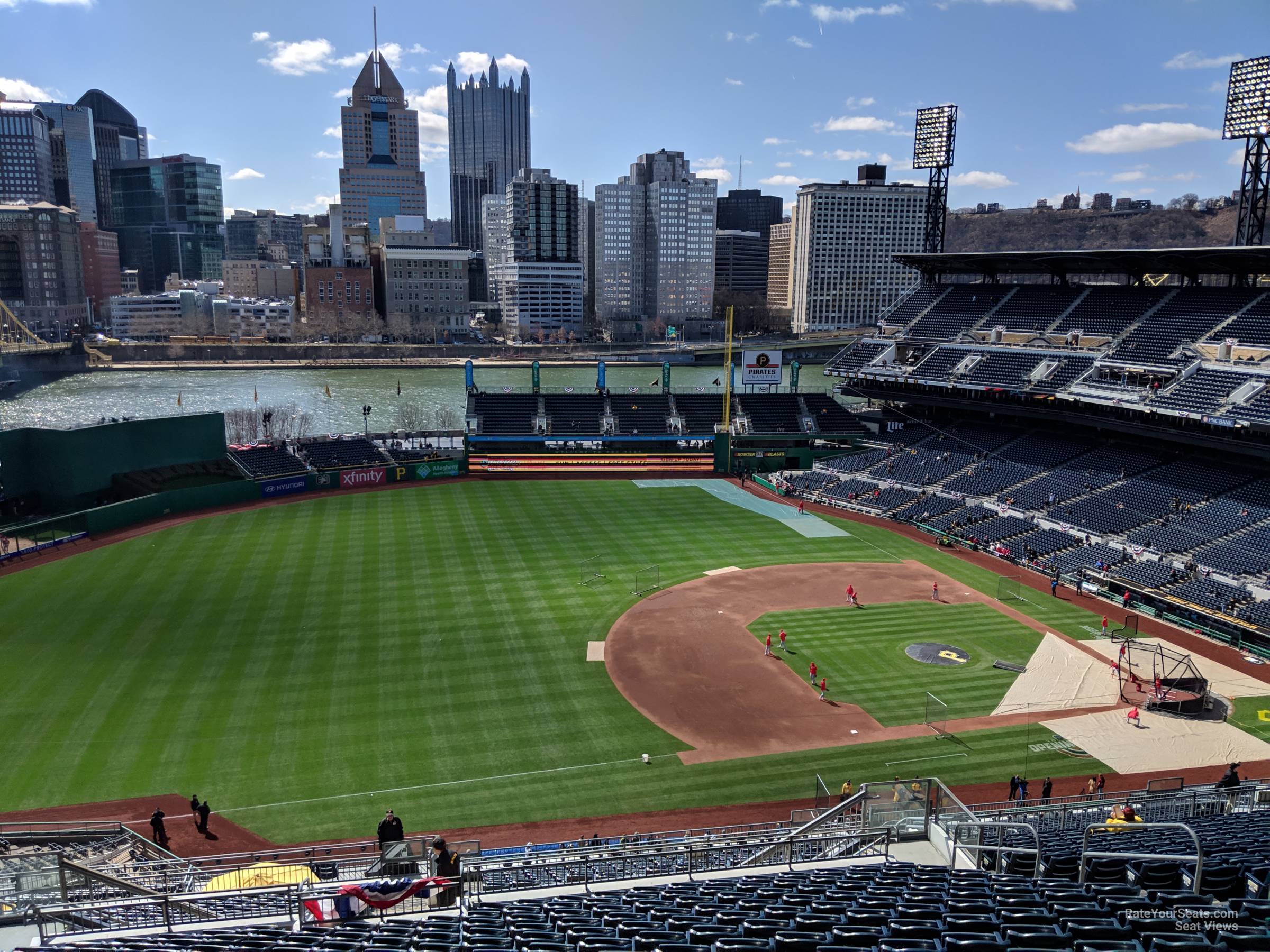 section 327, row x seat view  for baseball - pnc park