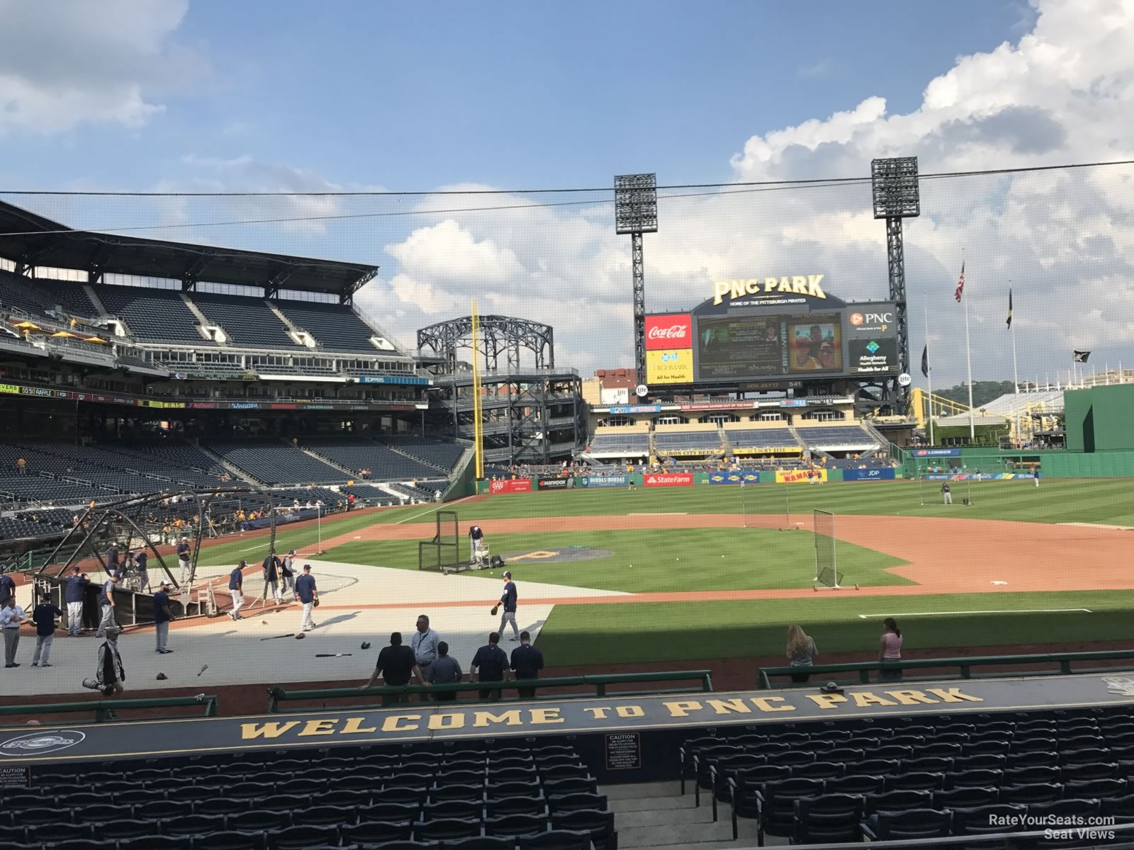section 112, row f seat view for baseball - pnc park
