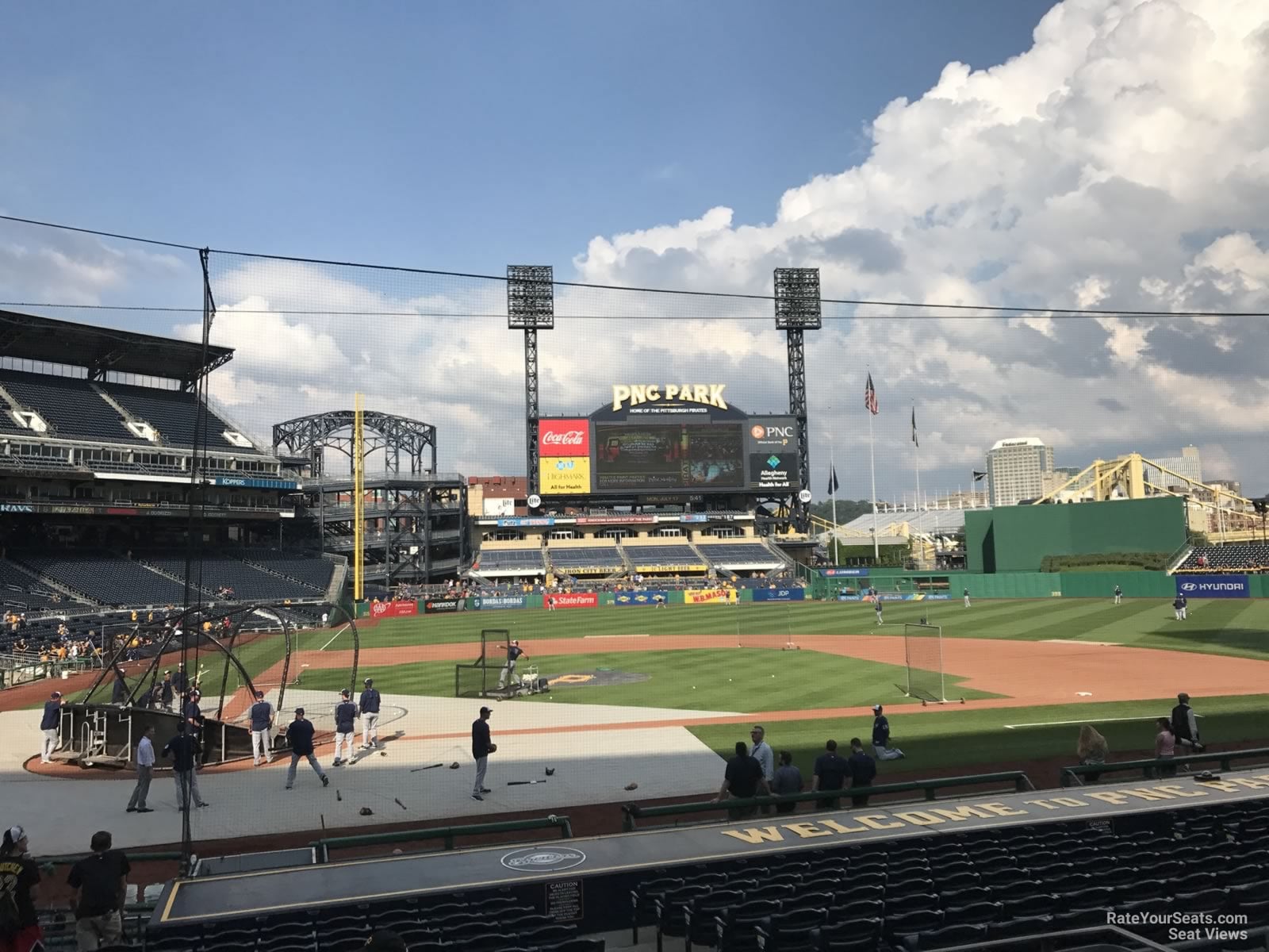 section 113, row f seat view  for baseball - pnc park