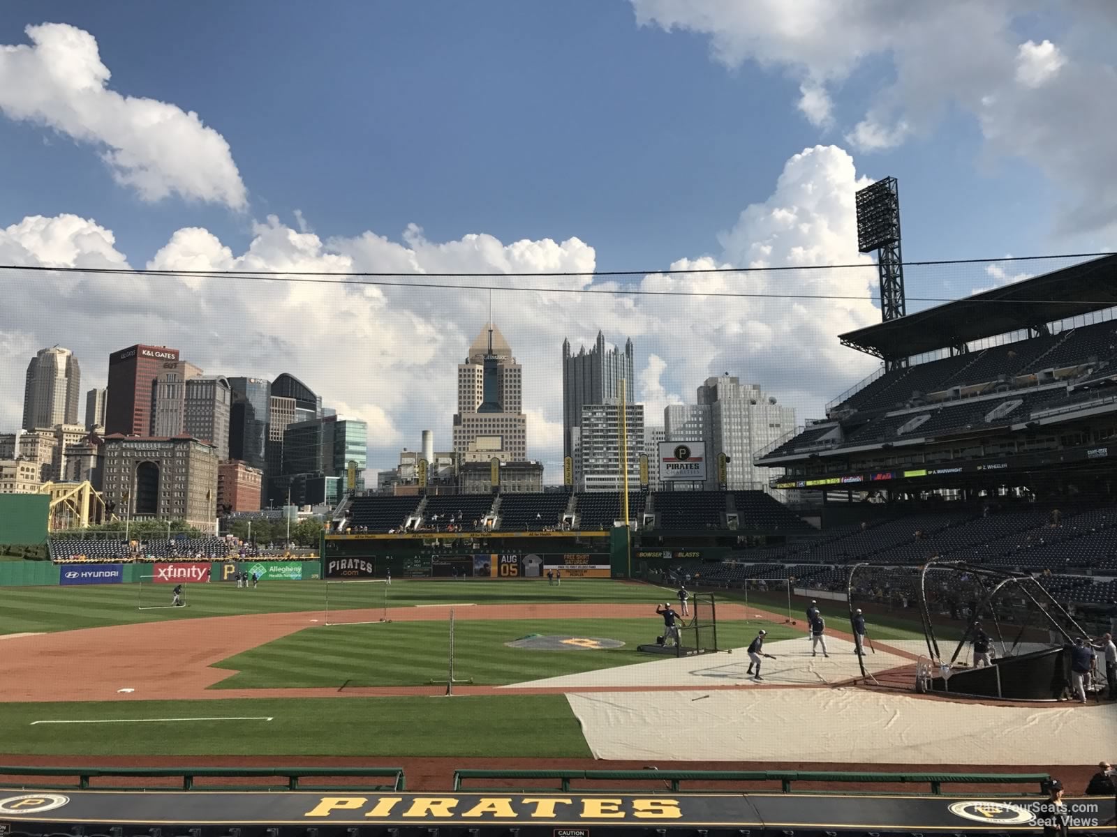 section 121, row f seat view  for baseball - pnc park