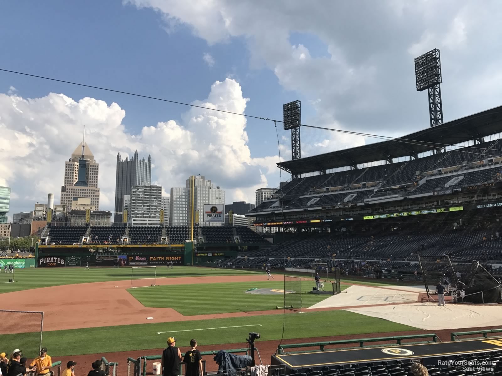 section 124, row f seat view  - pnc park