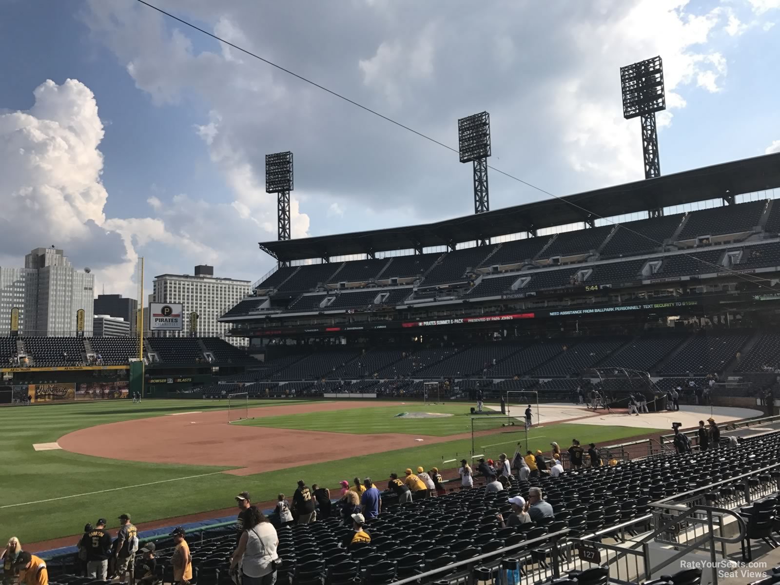 section 127, row f seat view  - pnc park