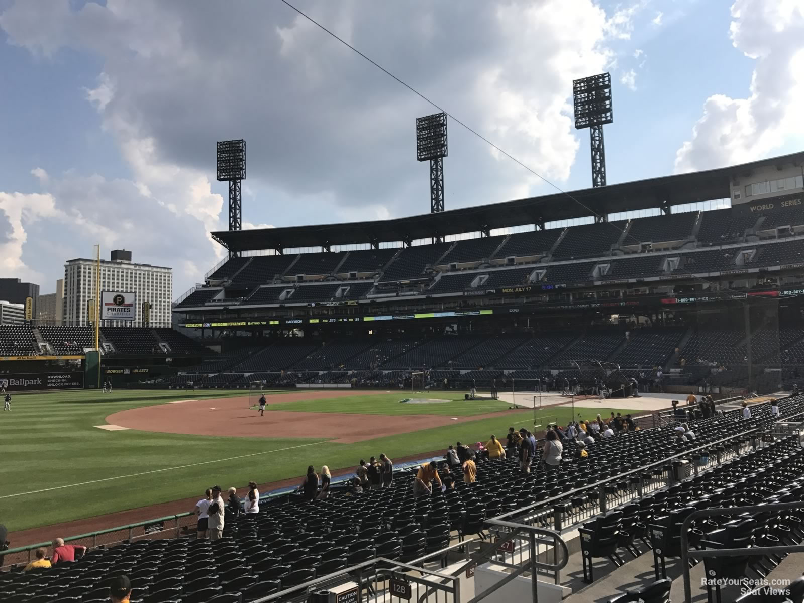 section 128, row f seat view  for baseball - pnc park
