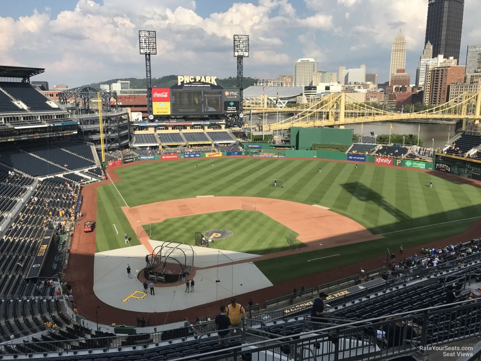 section 313, row j seat view  - pnc park