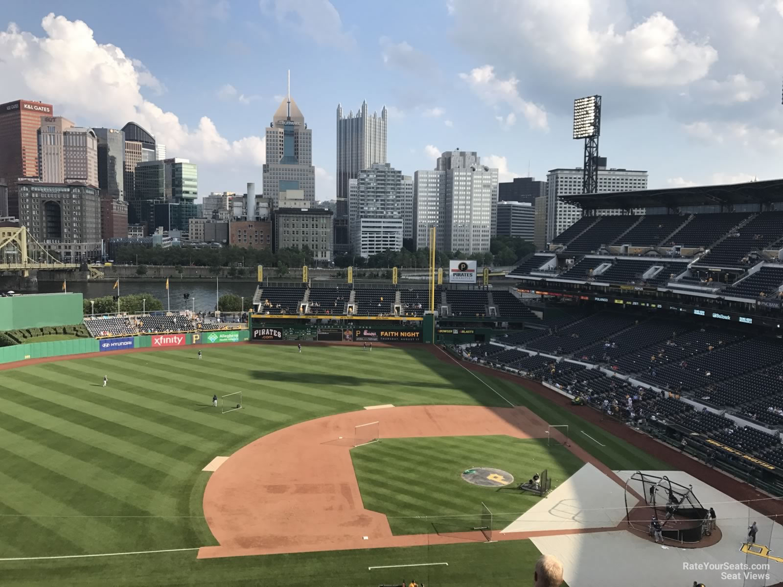 section 323, row j seat view  for baseball - pnc park
