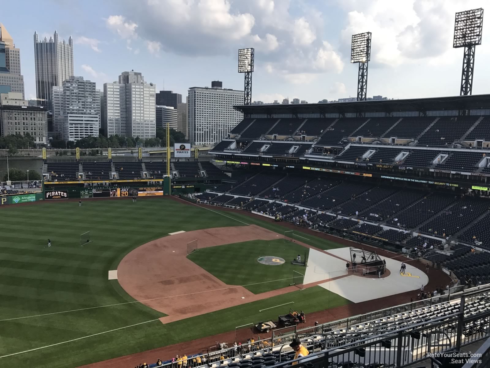 section 327, row j seat view  for baseball - pnc park