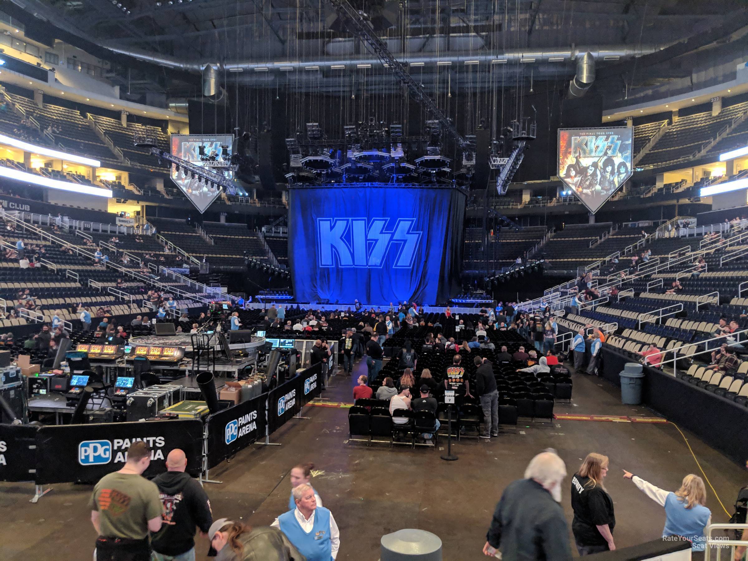 section 106, row e seat view  for concert - ppg paints arena