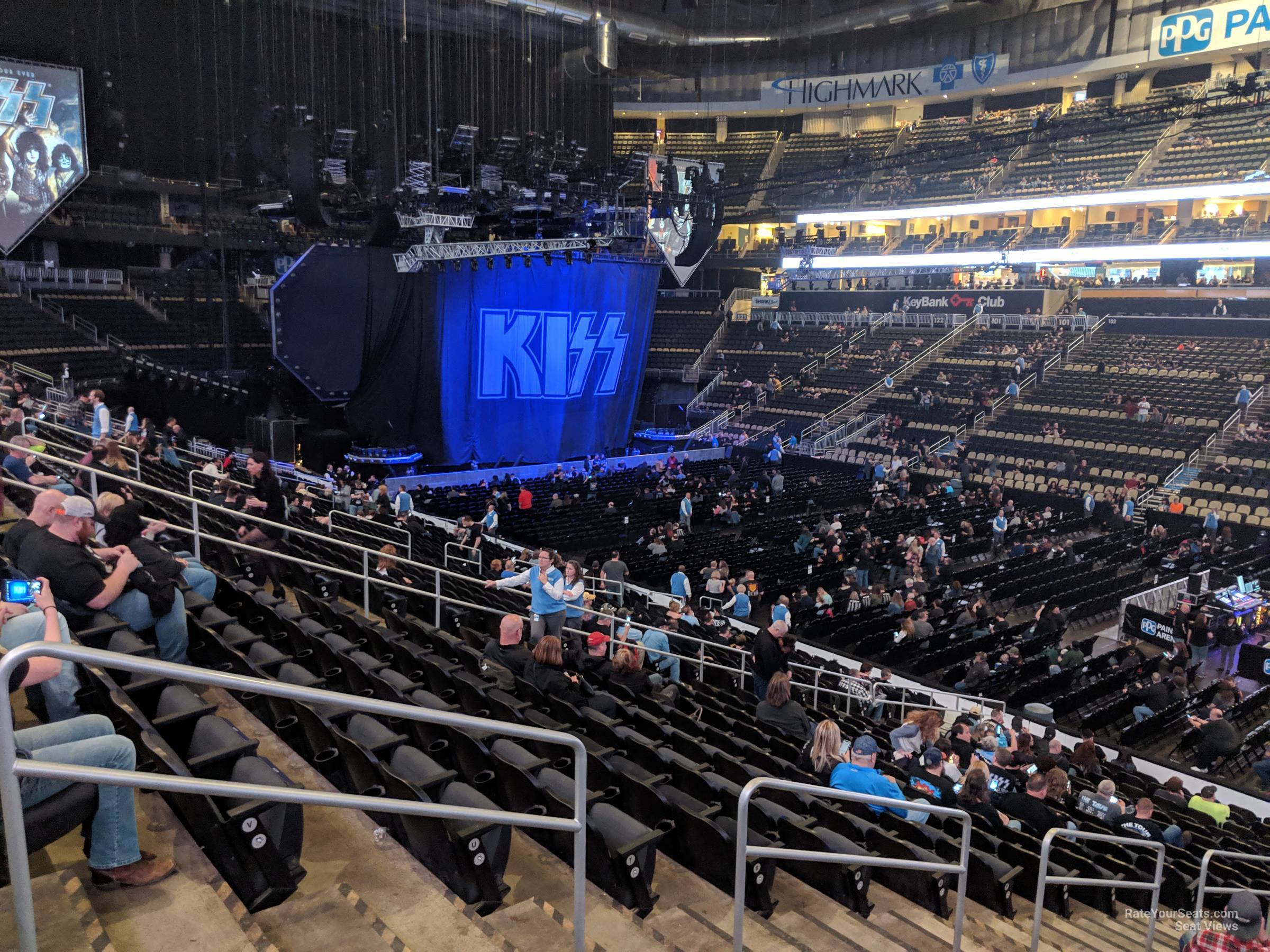 section 110, row w seat view  for concert - ppg paints arena