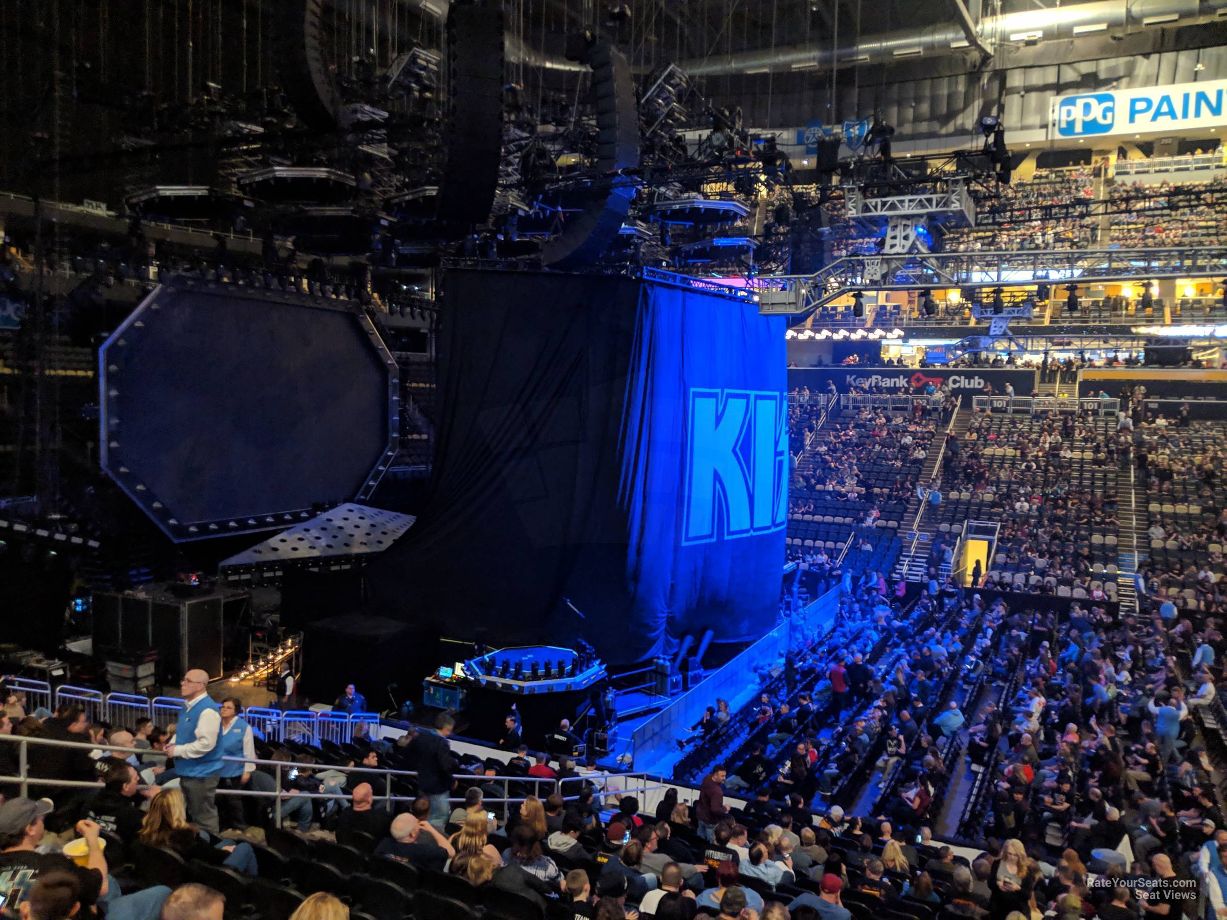 section 113, row n seat view  for concert - ppg paints arena