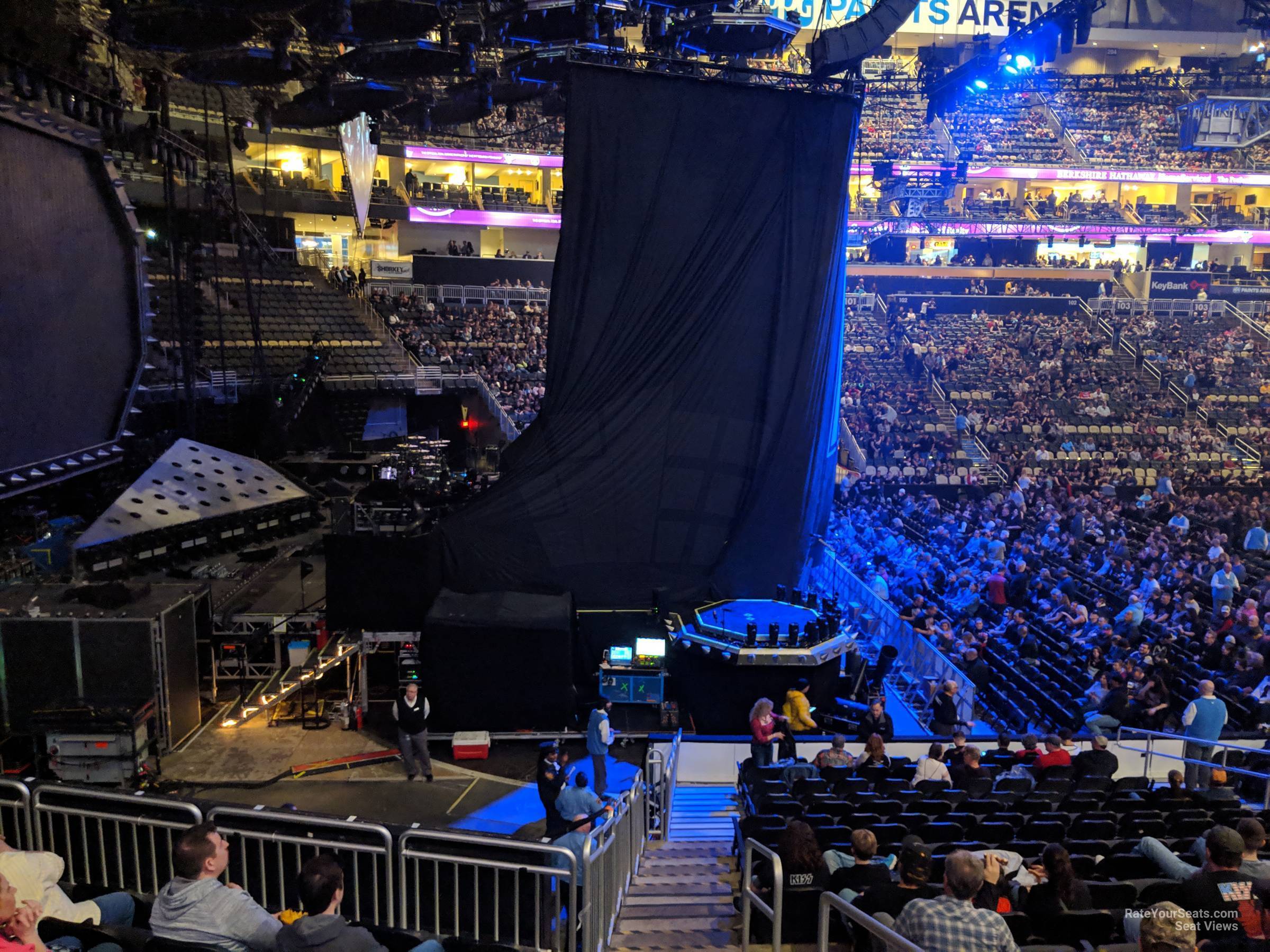 section 114, row w seat view  for concert - ppg paints arena