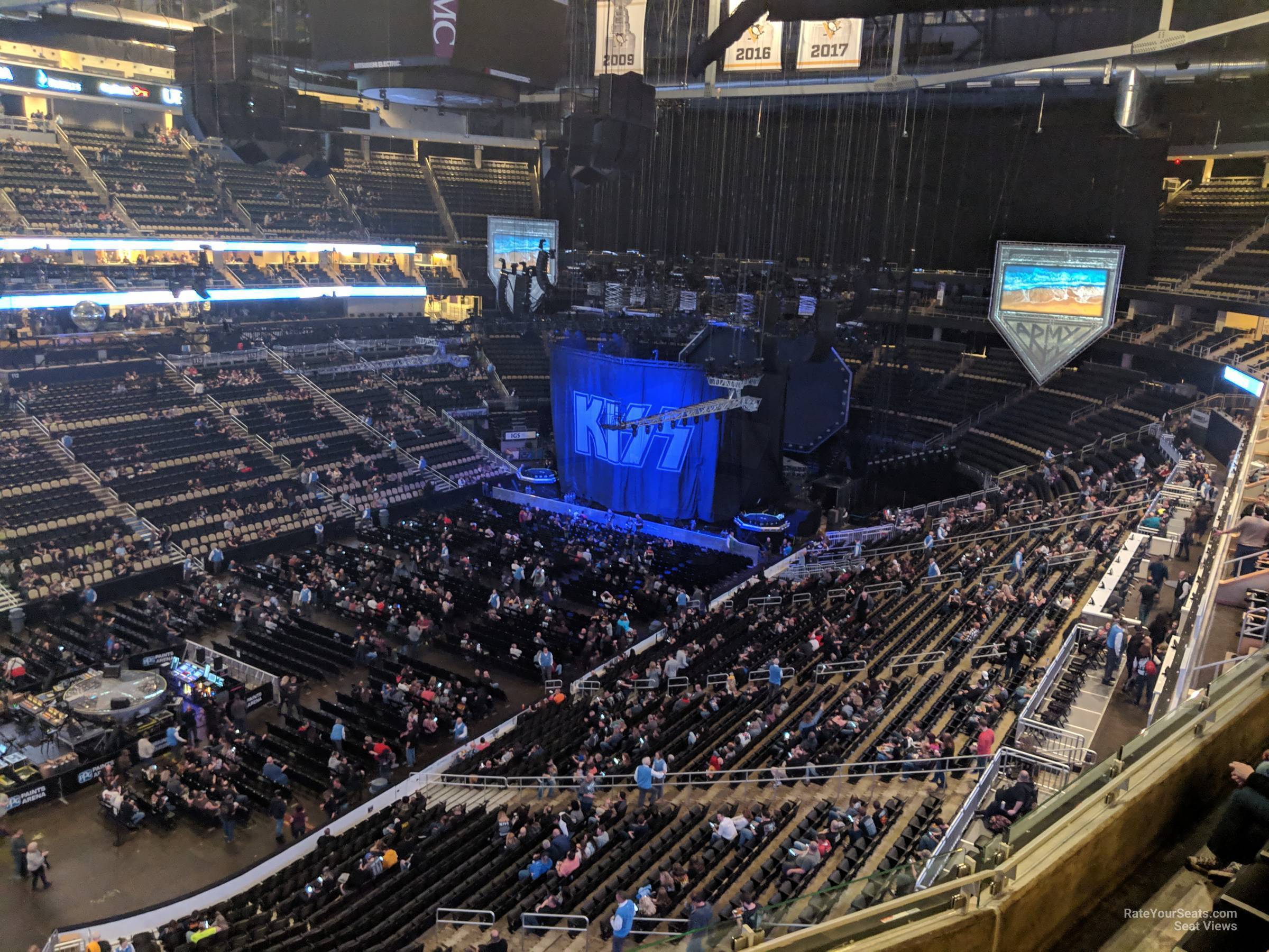 section 206, row c seat view  for concert - ppg paints arena
