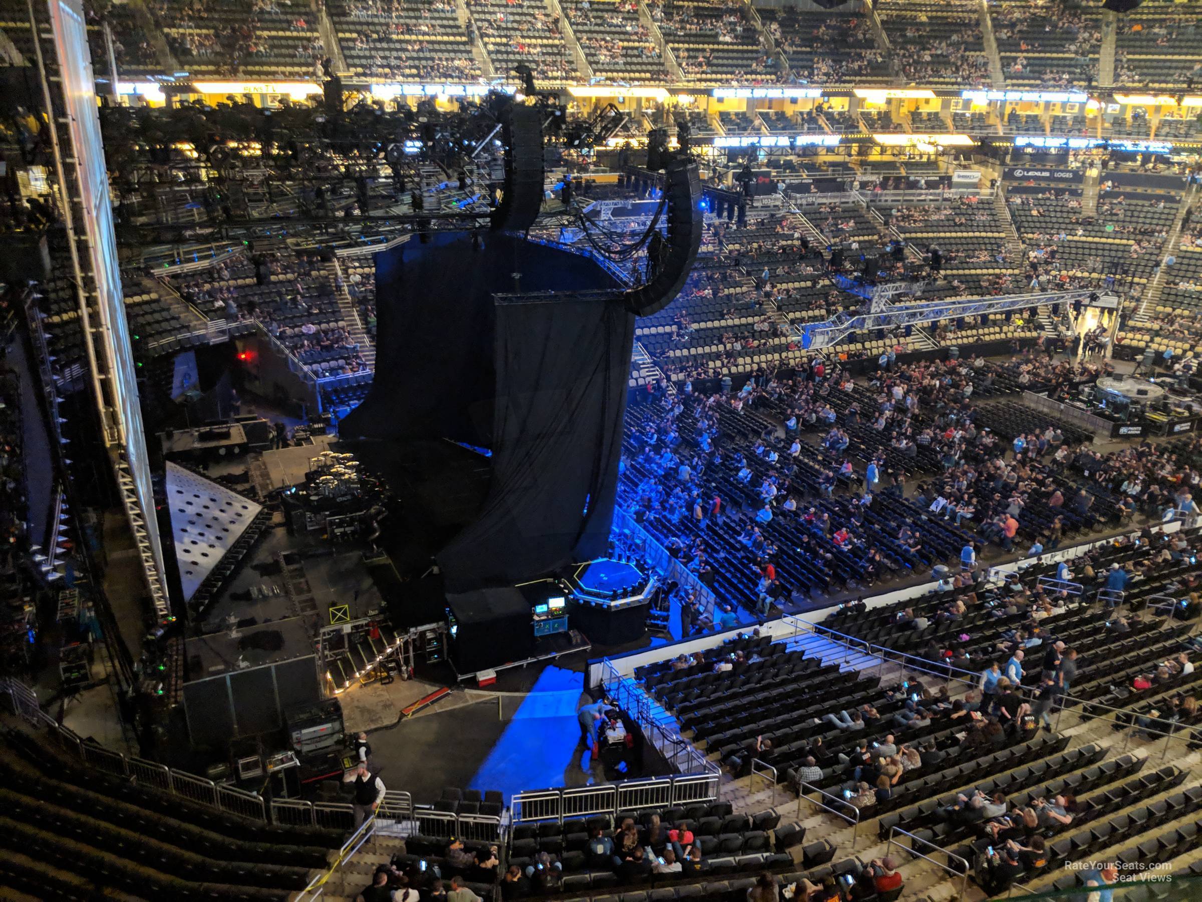 section 223, row c seat view  for concert - ppg paints arena