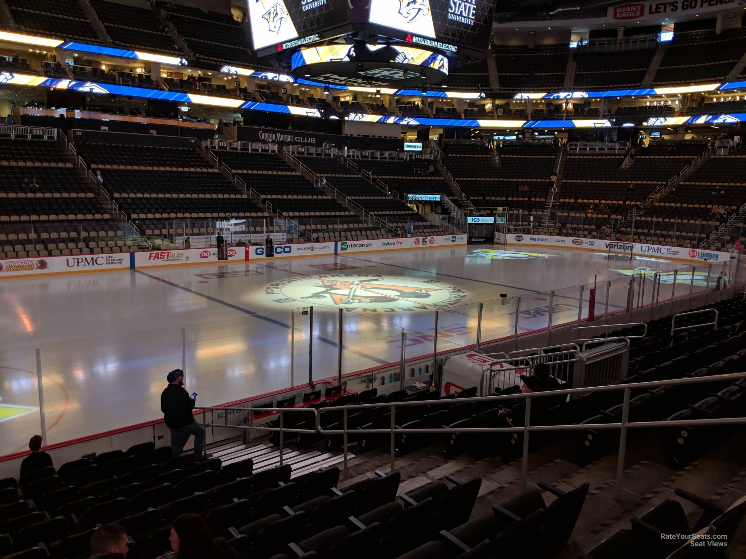 Section 104 at PPG Paints Arena Pittsburgh Penguins