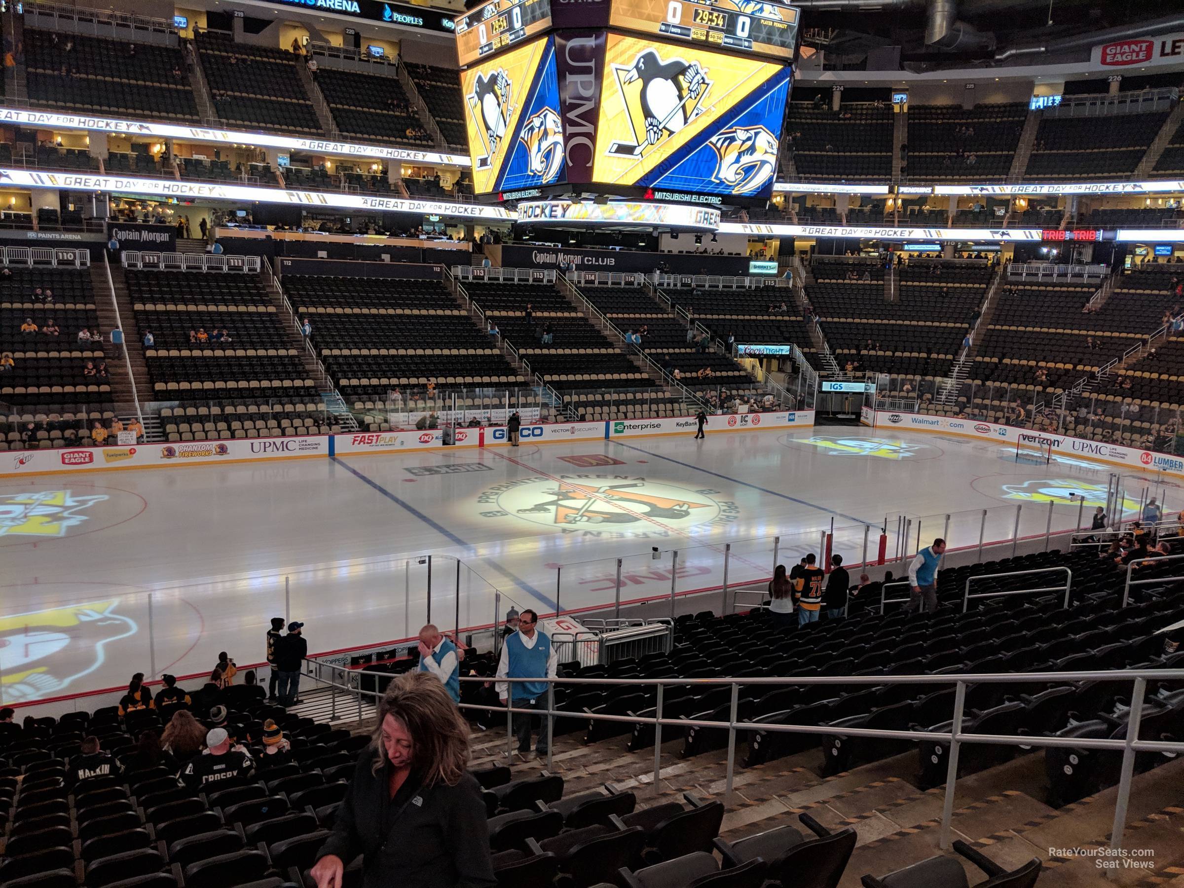 Section 104 at PPG Paints Arena Pittsburgh Penguins