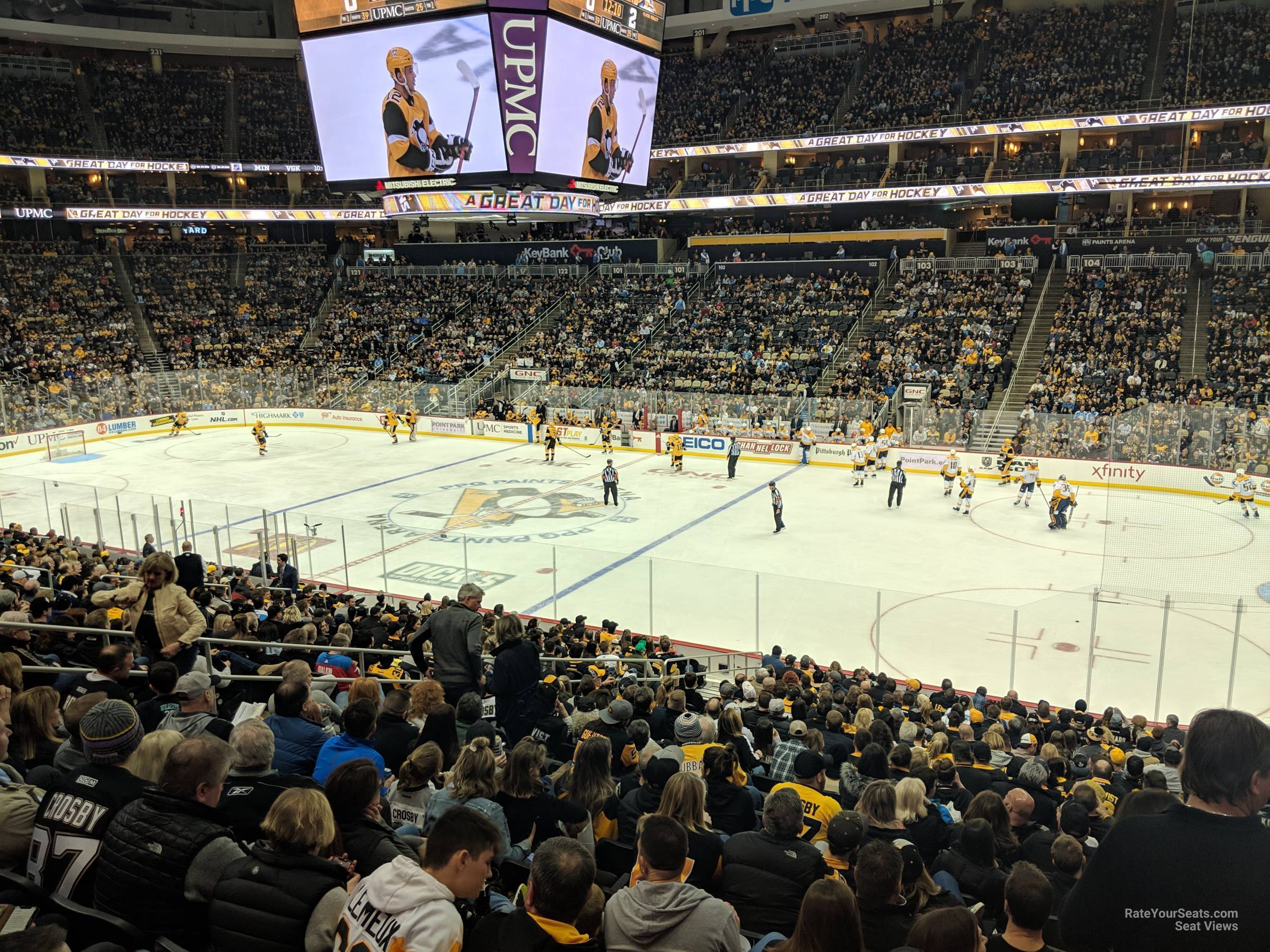 section 111, row y seat view  for hockey - ppg paints arena