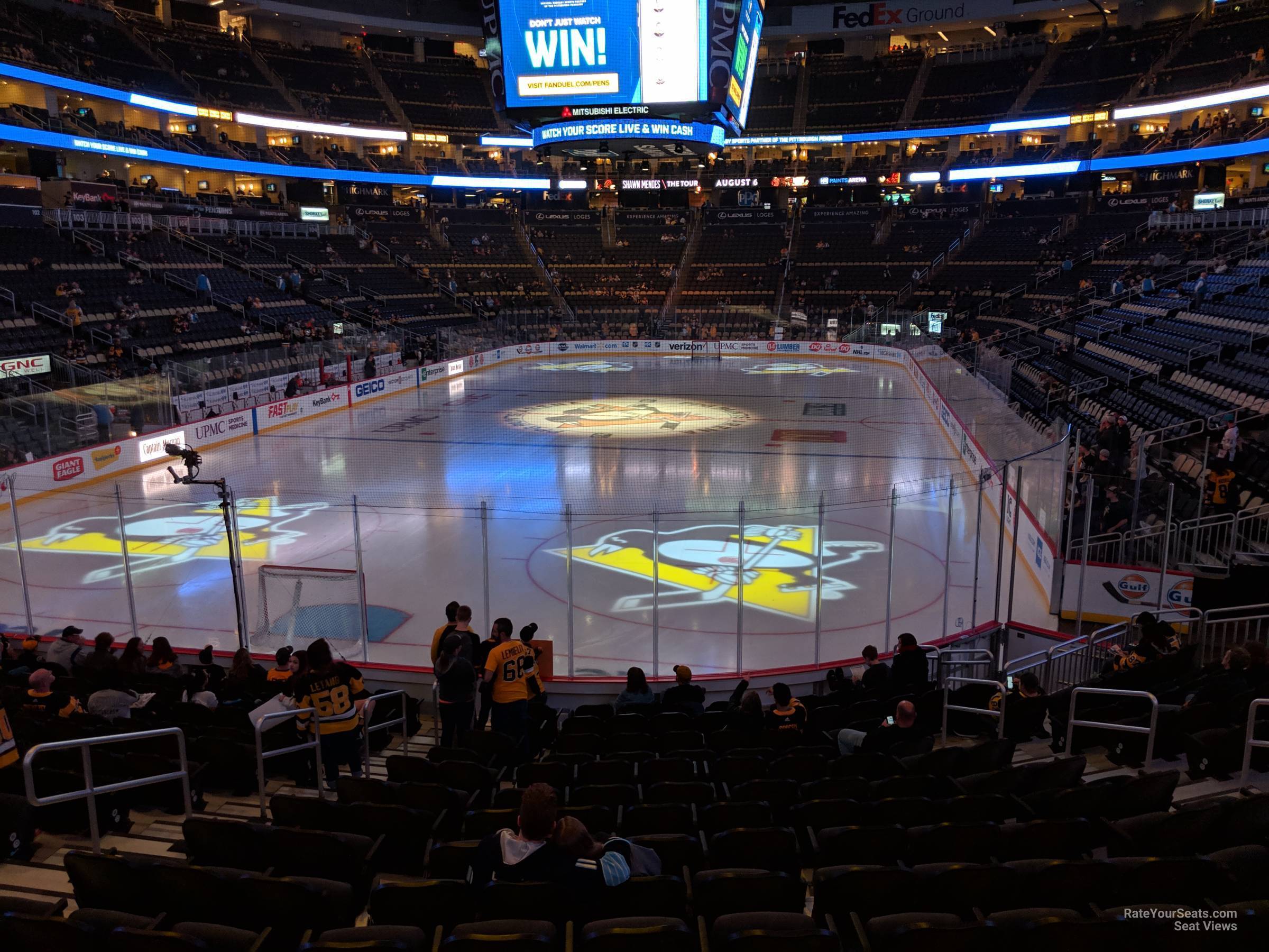 section 117, row n seat view  for hockey - ppg paints arena