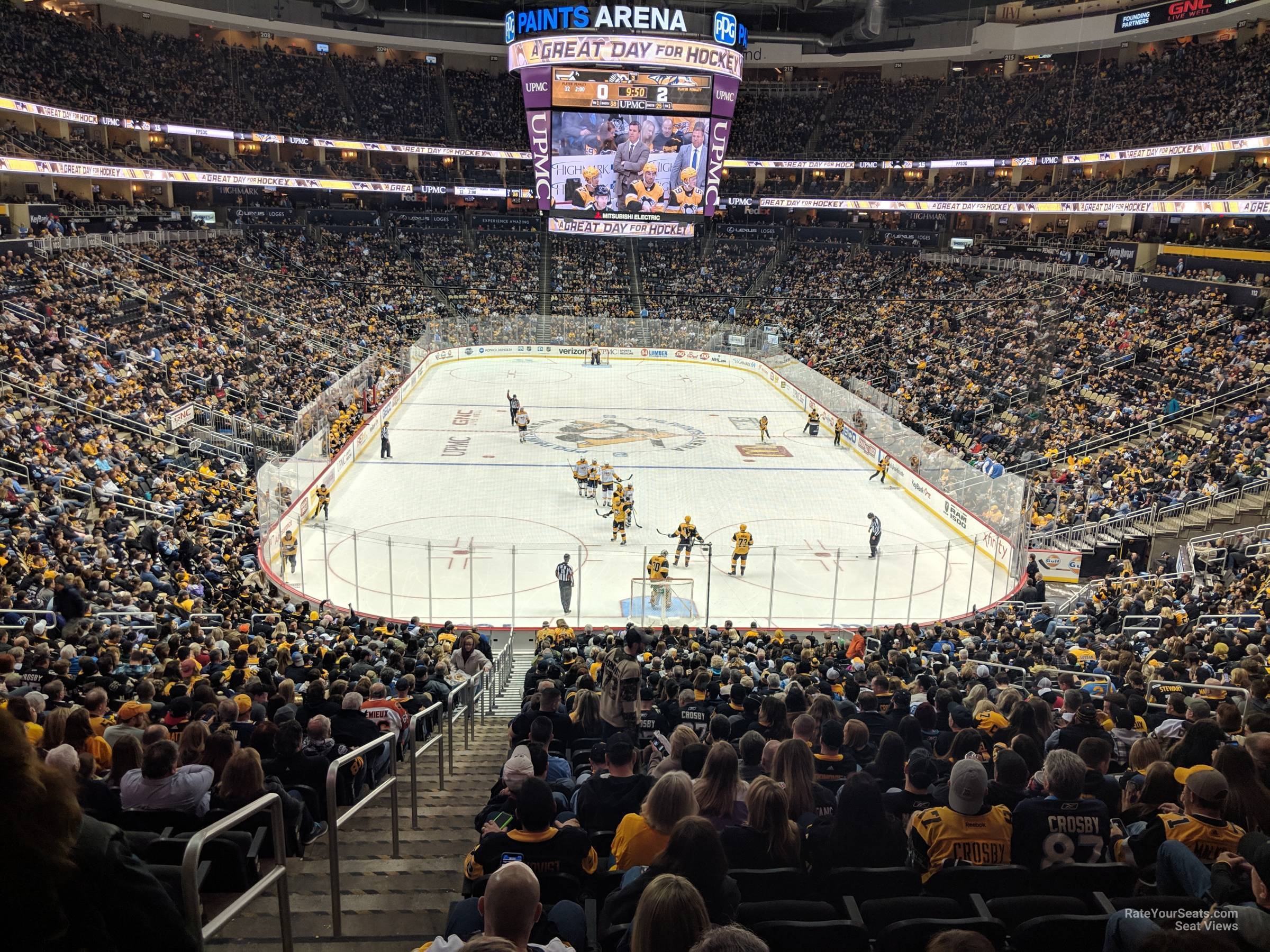section 118, row ee seat view  for hockey - ppg paints arena