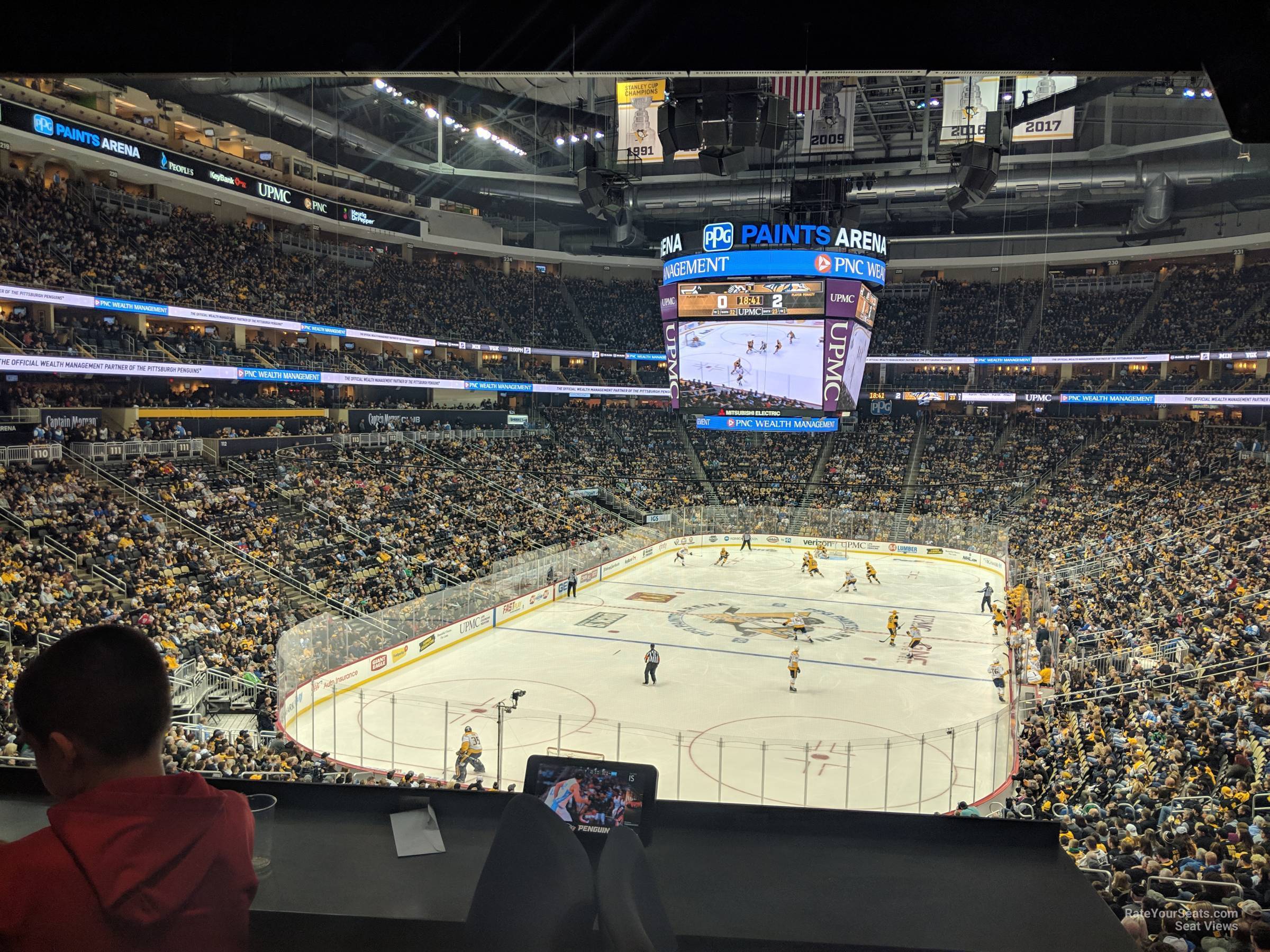 loge box 11 seat view  for hockey - ppg paints arena