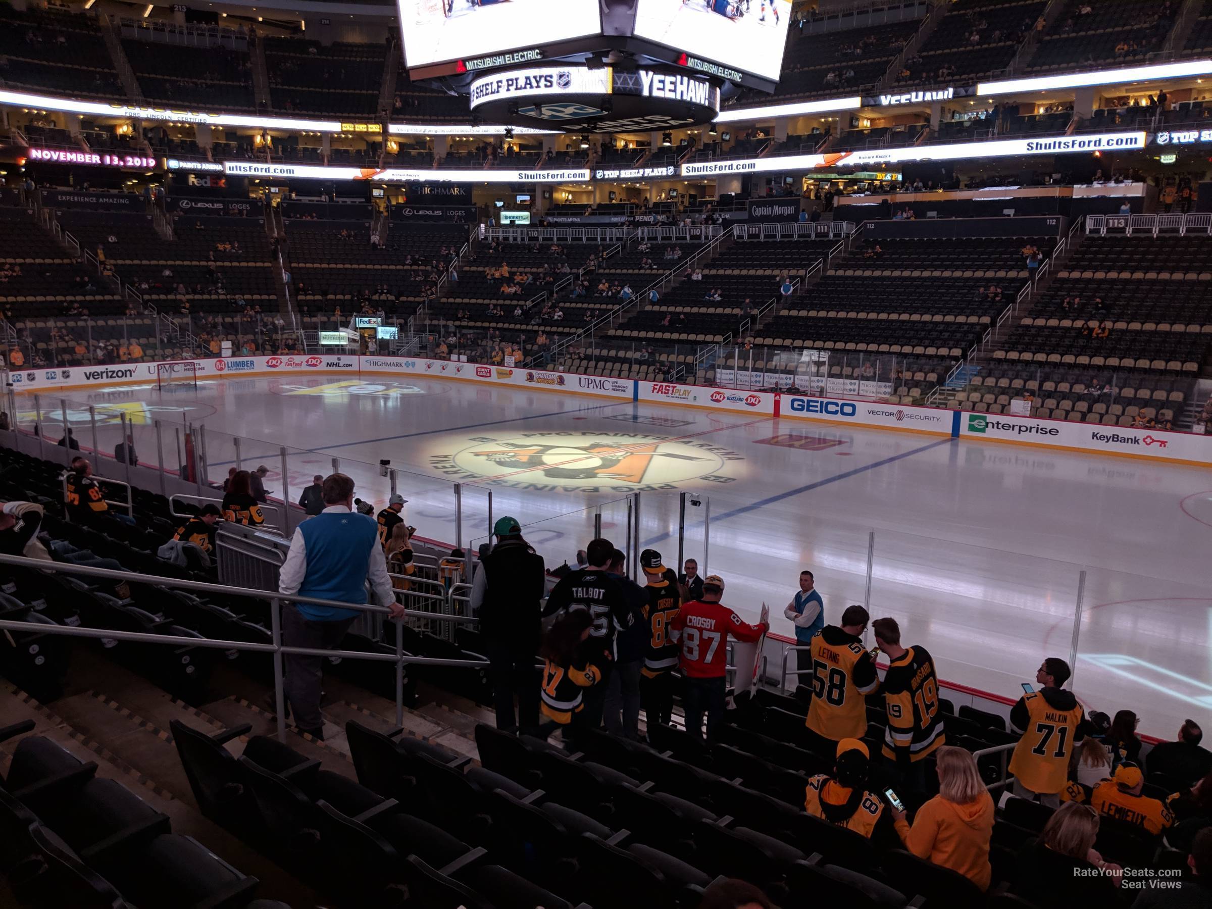 section 122, row n seat view  for hockey - ppg paints arena