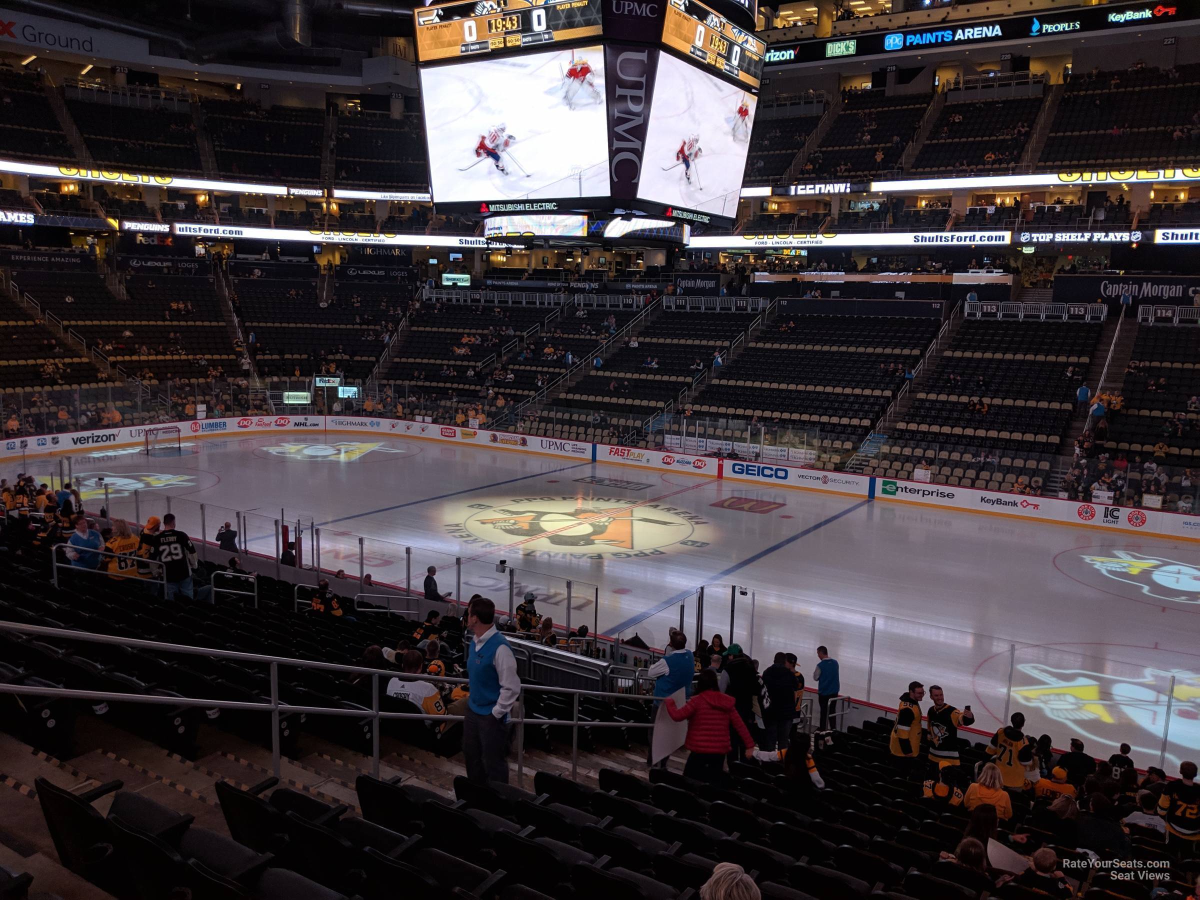 PPG Paints Arena, section 108, home of Pittsburgh Penguins