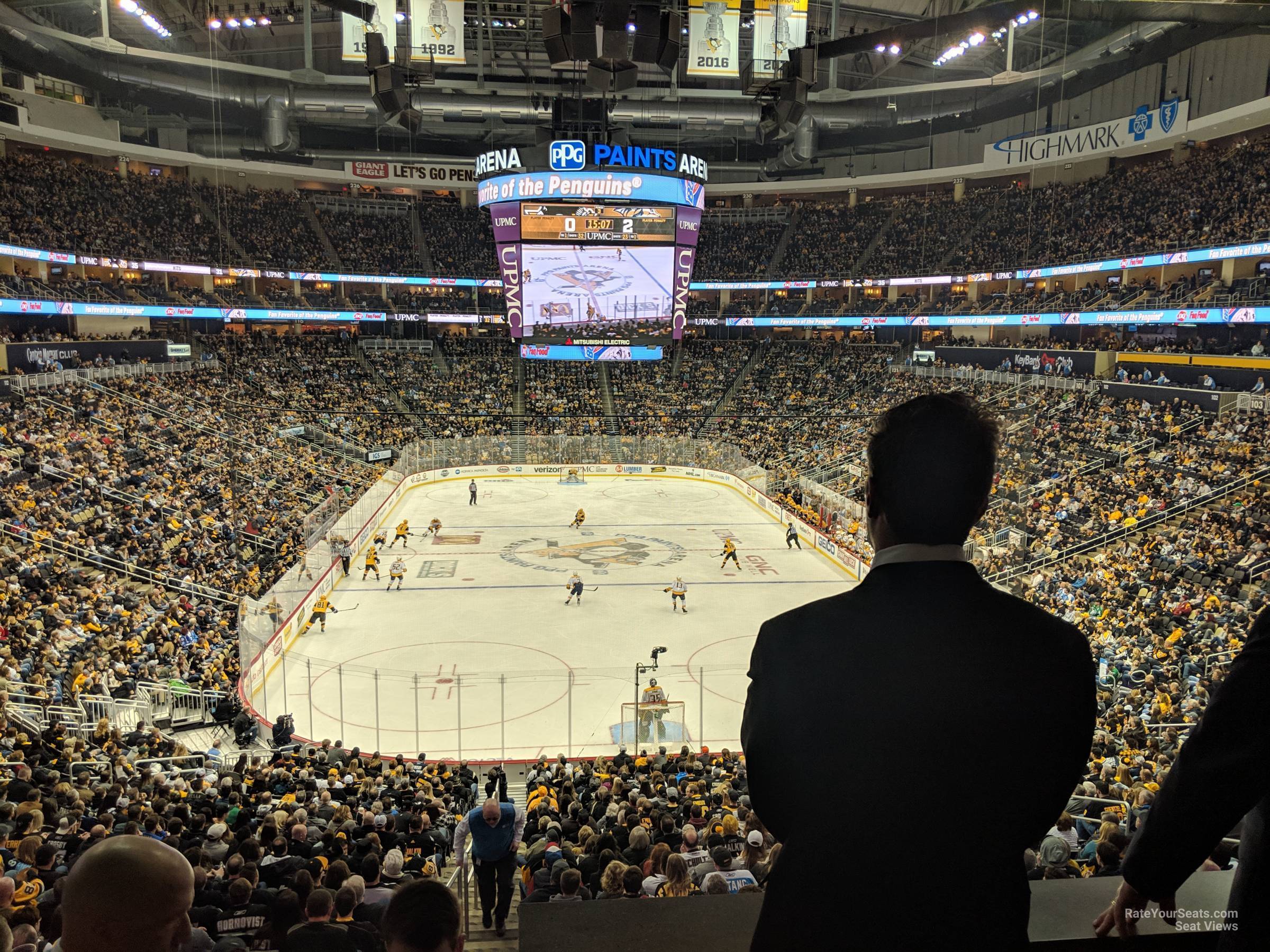 loge box 12 seat view  for hockey - ppg paints arena