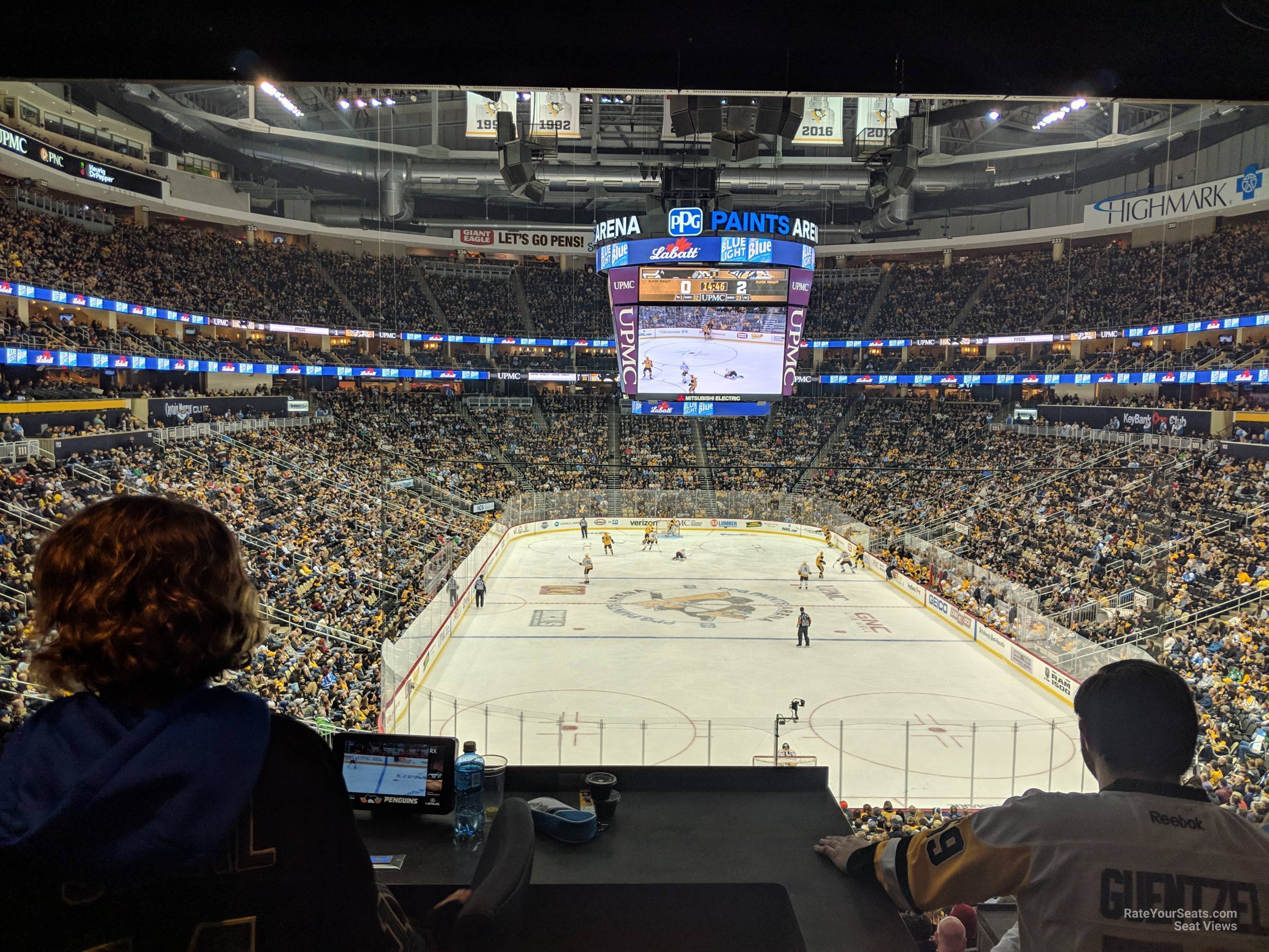 loge box 13 seat view  for hockey - ppg paints arena