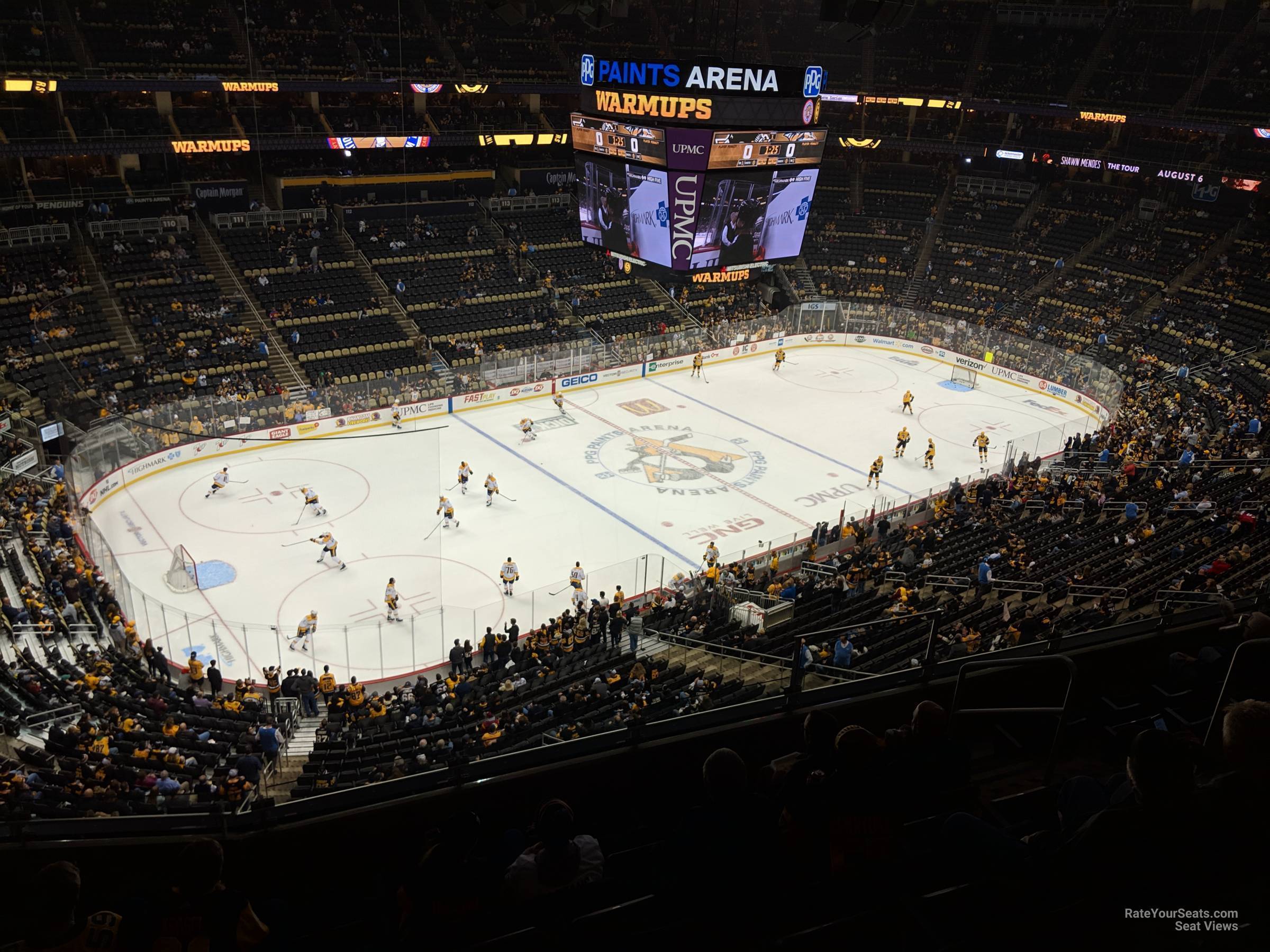 section 206, row f seat view  for hockey - ppg paints arena