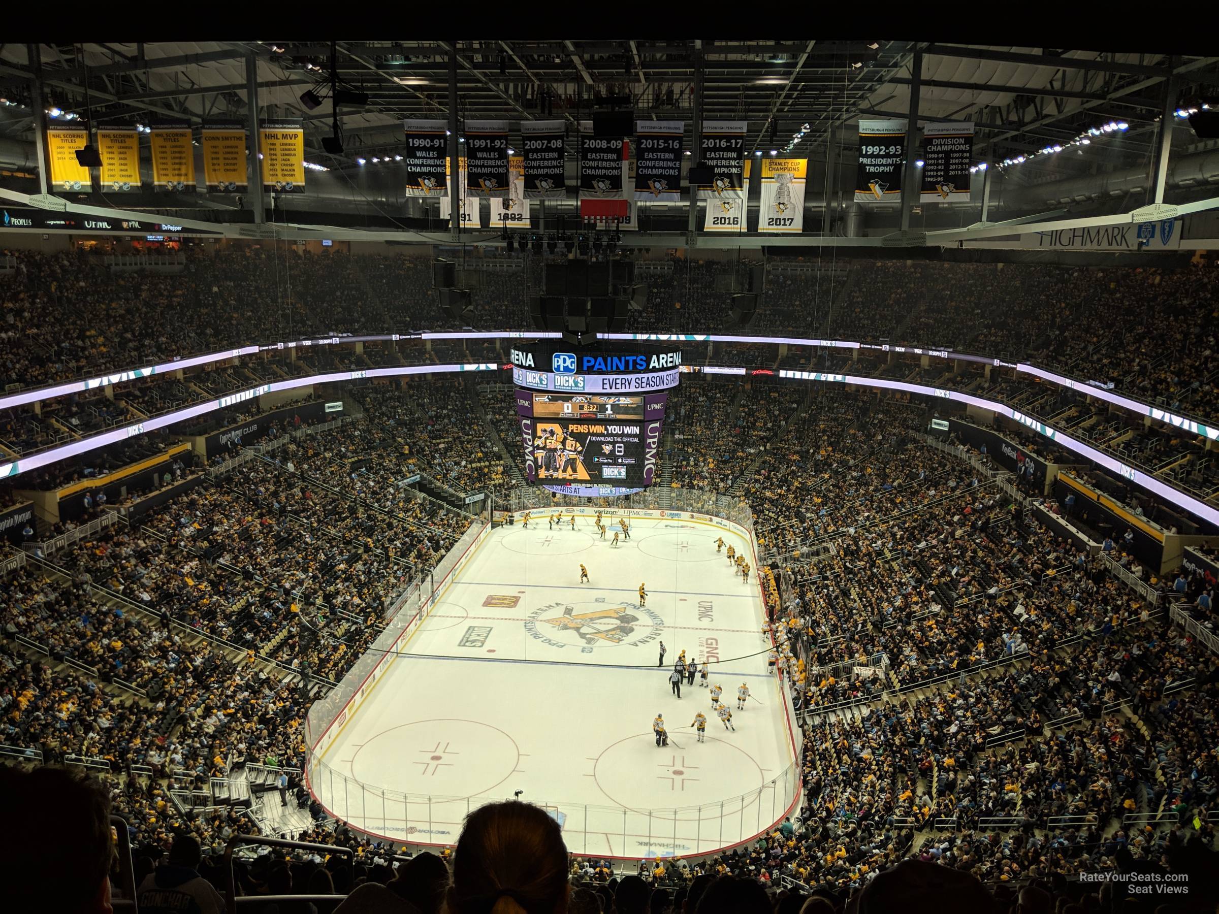section 210, row sro seat view  for hockey - ppg paints arena