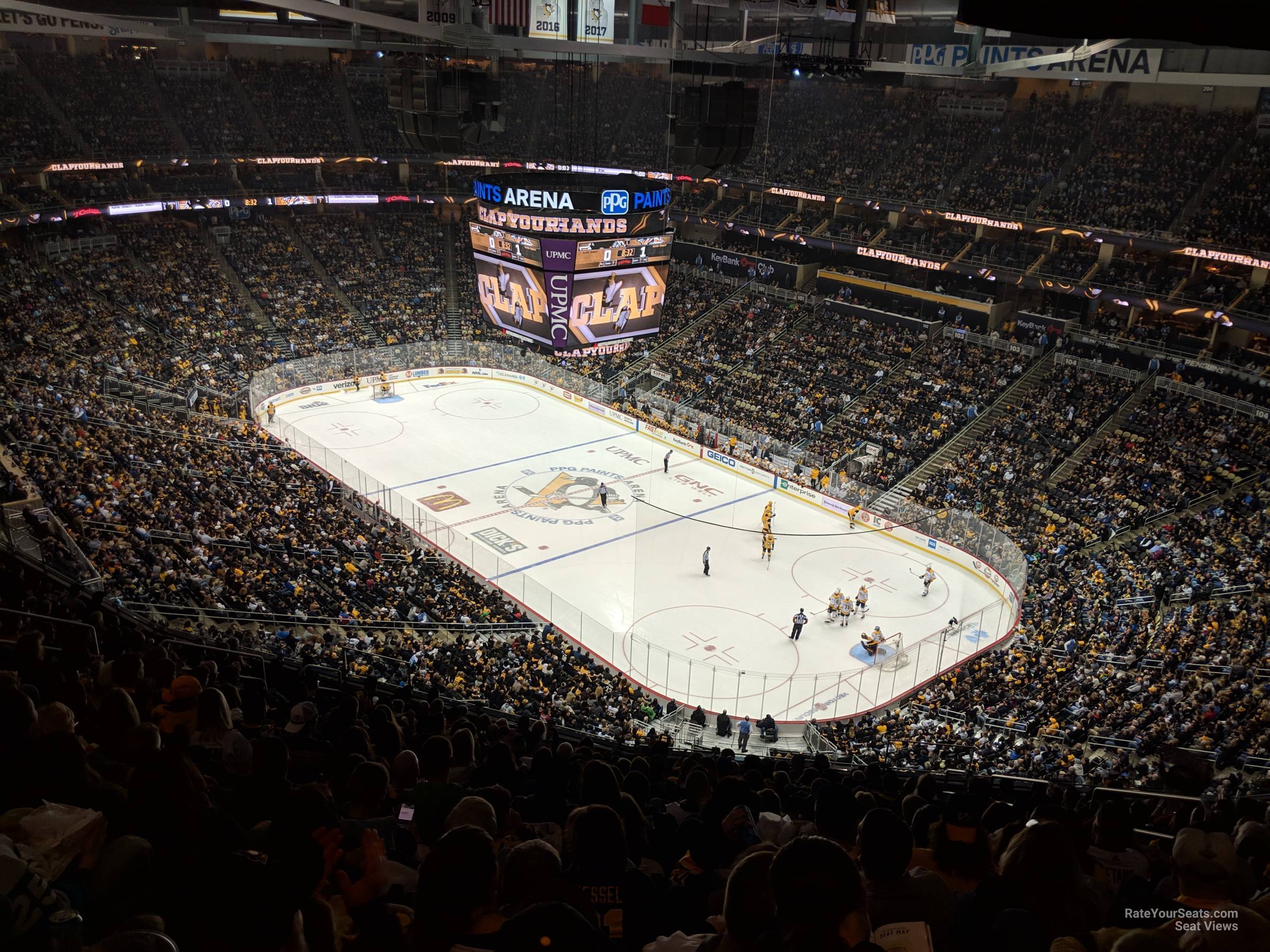section 215, row q seat view  for hockey - ppg paints arena