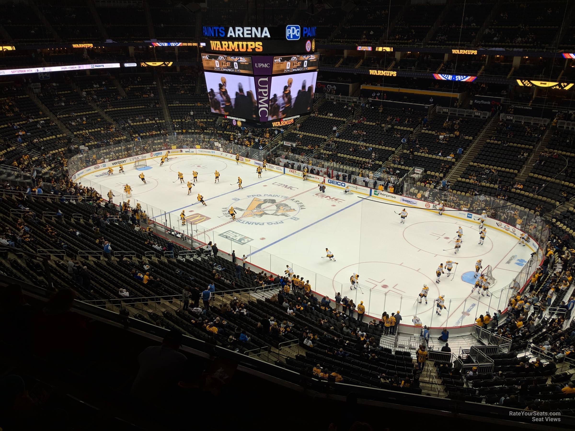 section 216, row f seat view  for hockey - ppg paints arena