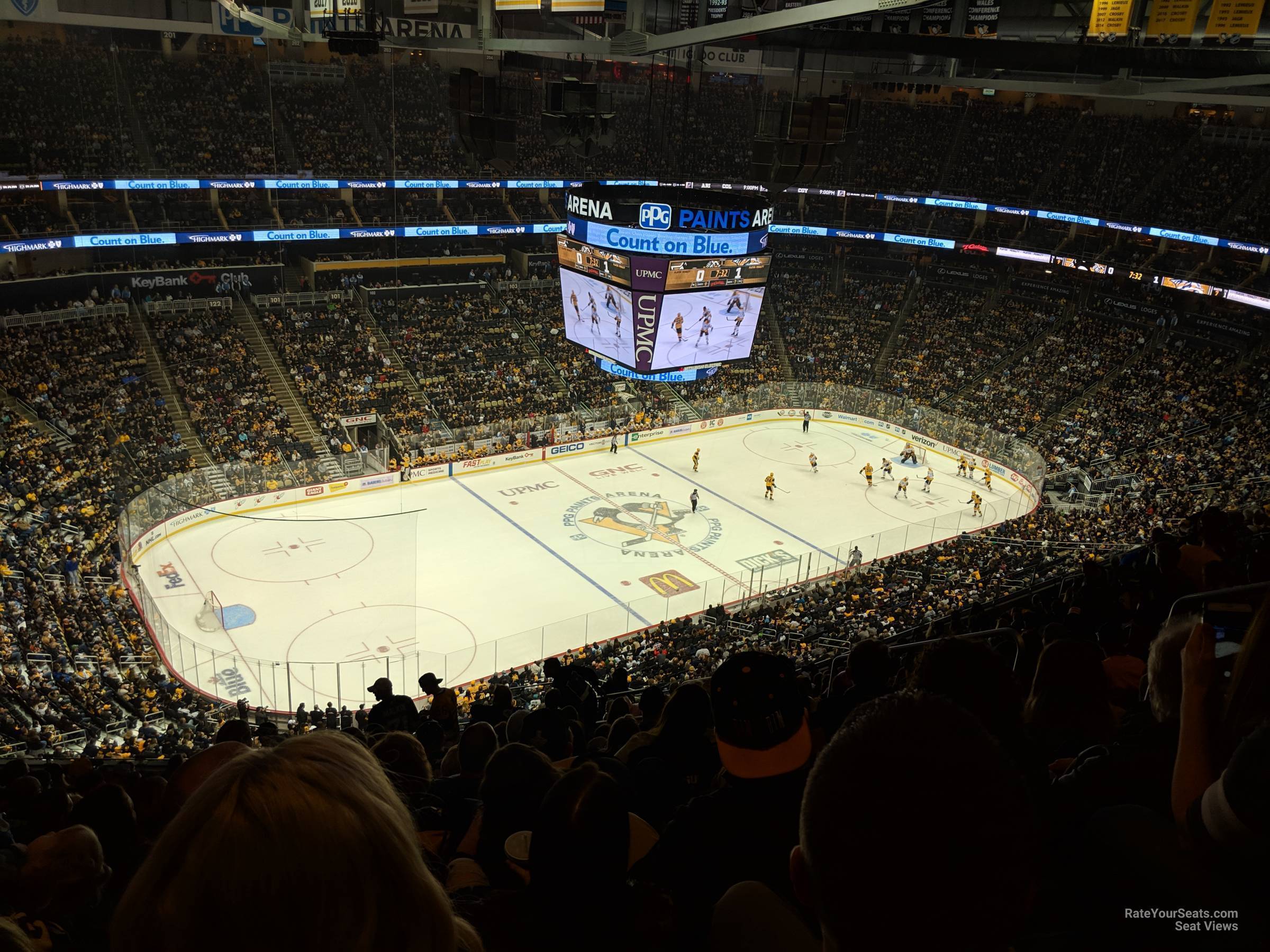 section 223, row sro seat view  for hockey - ppg paints arena
