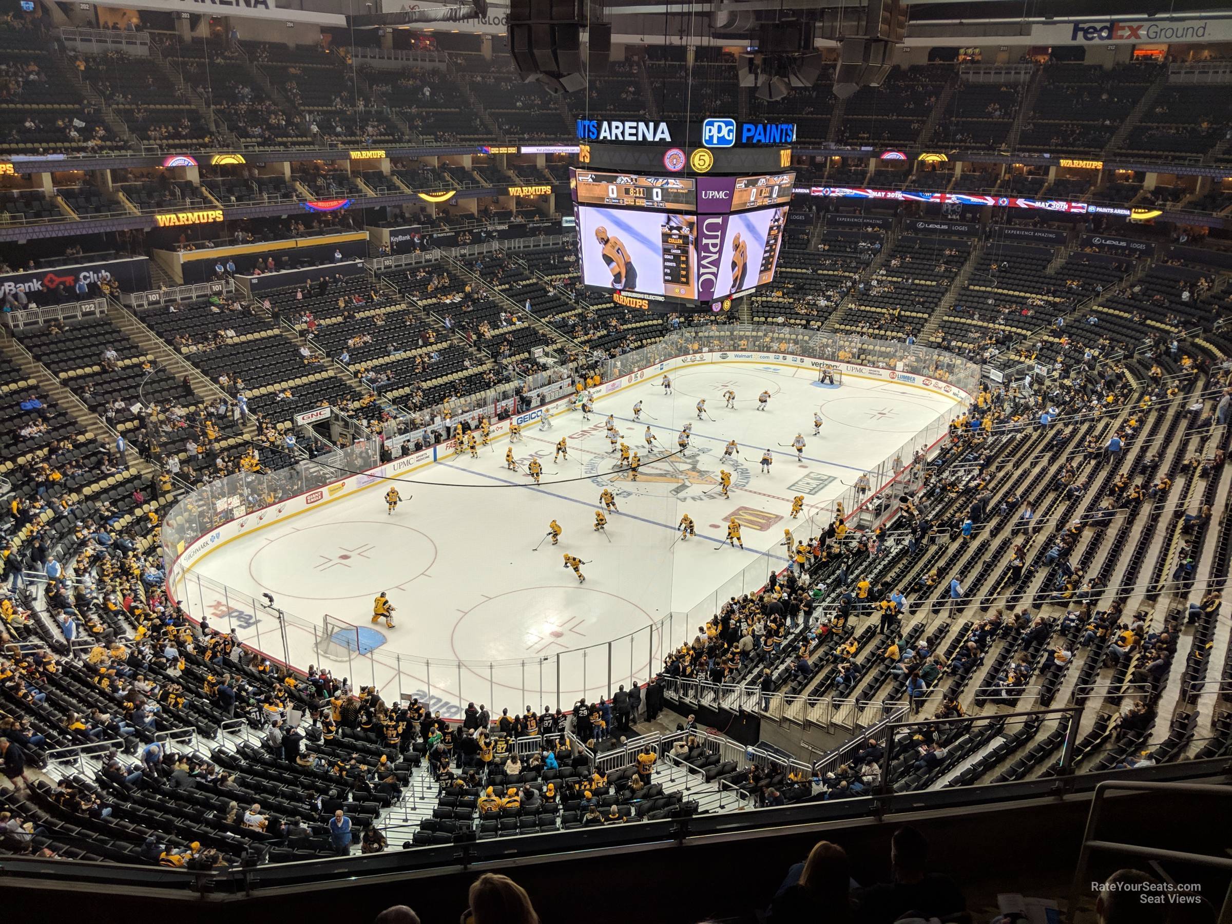 section 225, row f seat view  for hockey - ppg paints arena