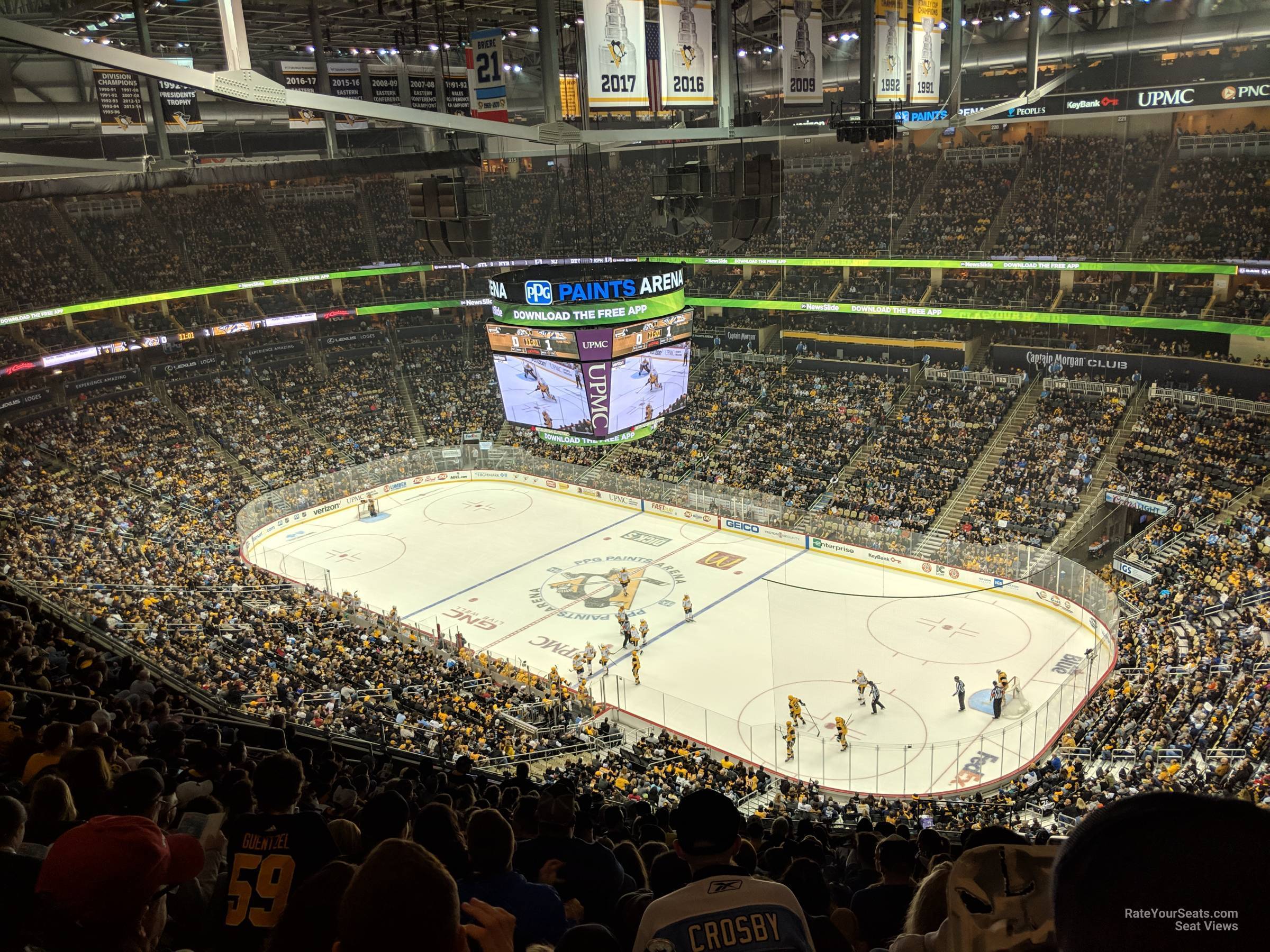 section 233, row q seat view  for hockey - ppg paints arena