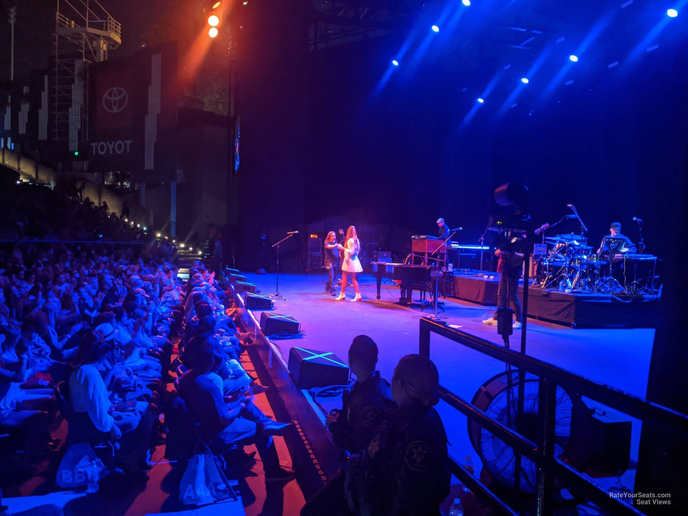 section 1, row a seat view  - pacific amphitheatre