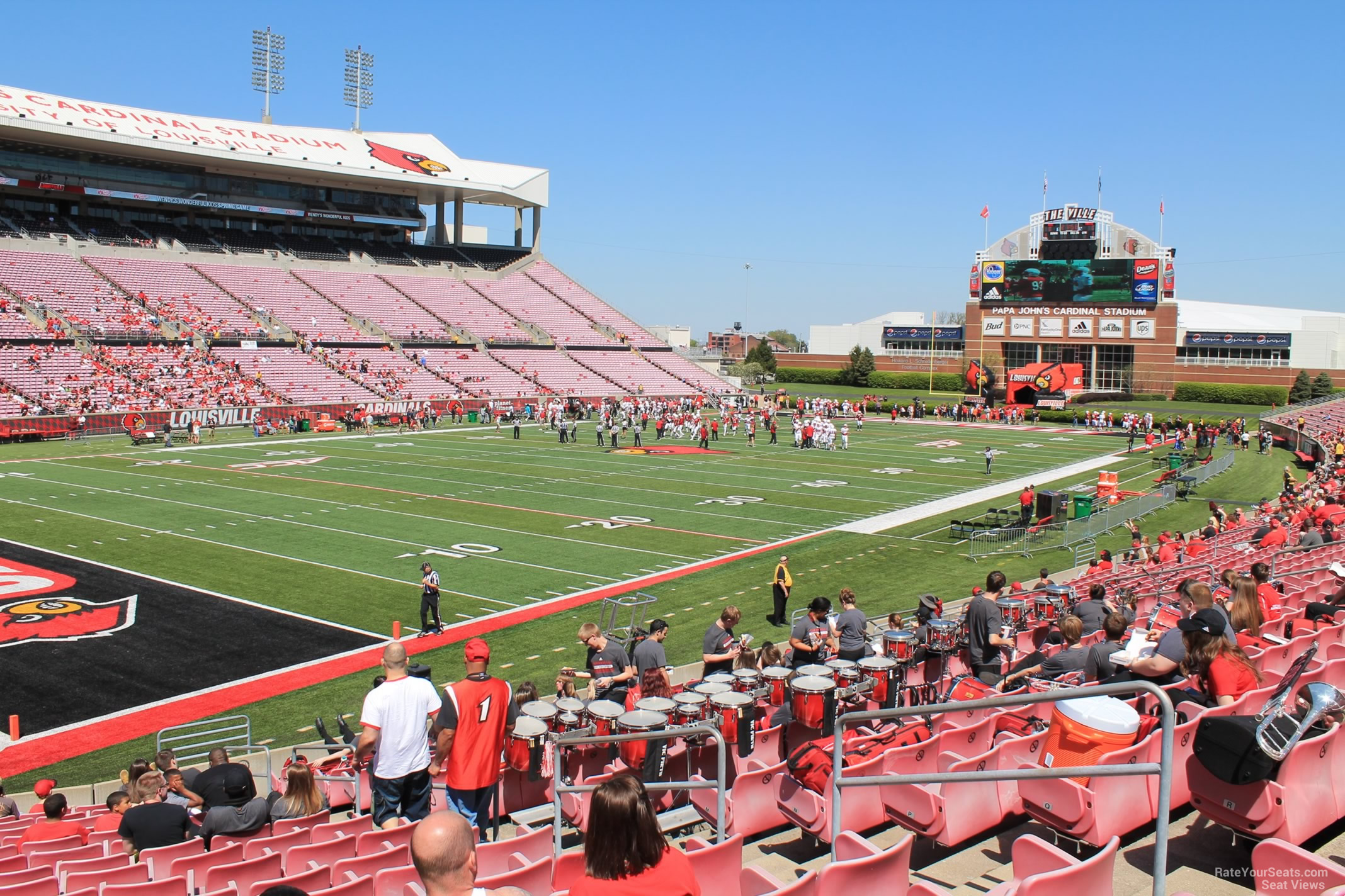 section 112, row v seat view  - cardinal stadium