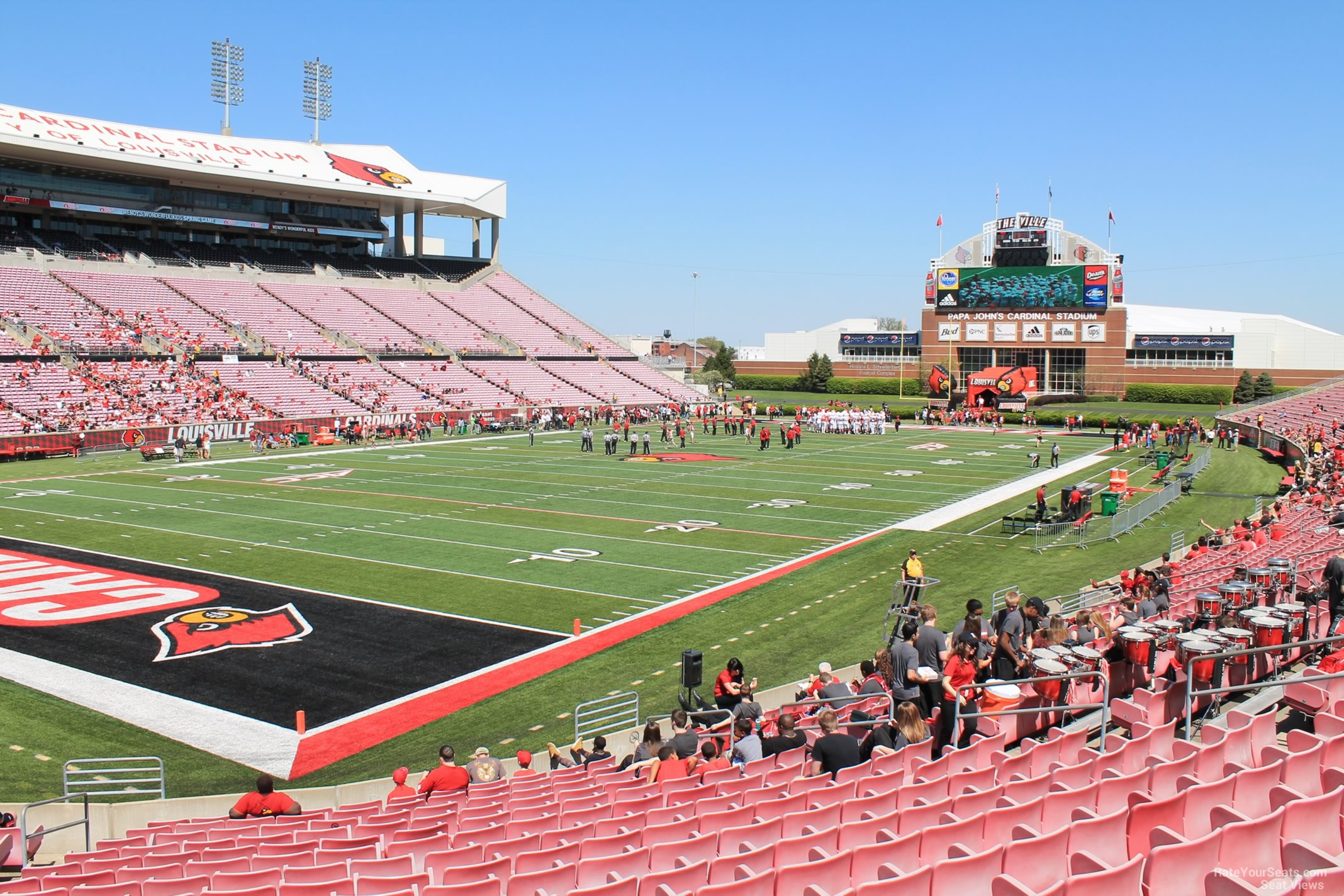 section 116, row v seat view  - cardinal stadium