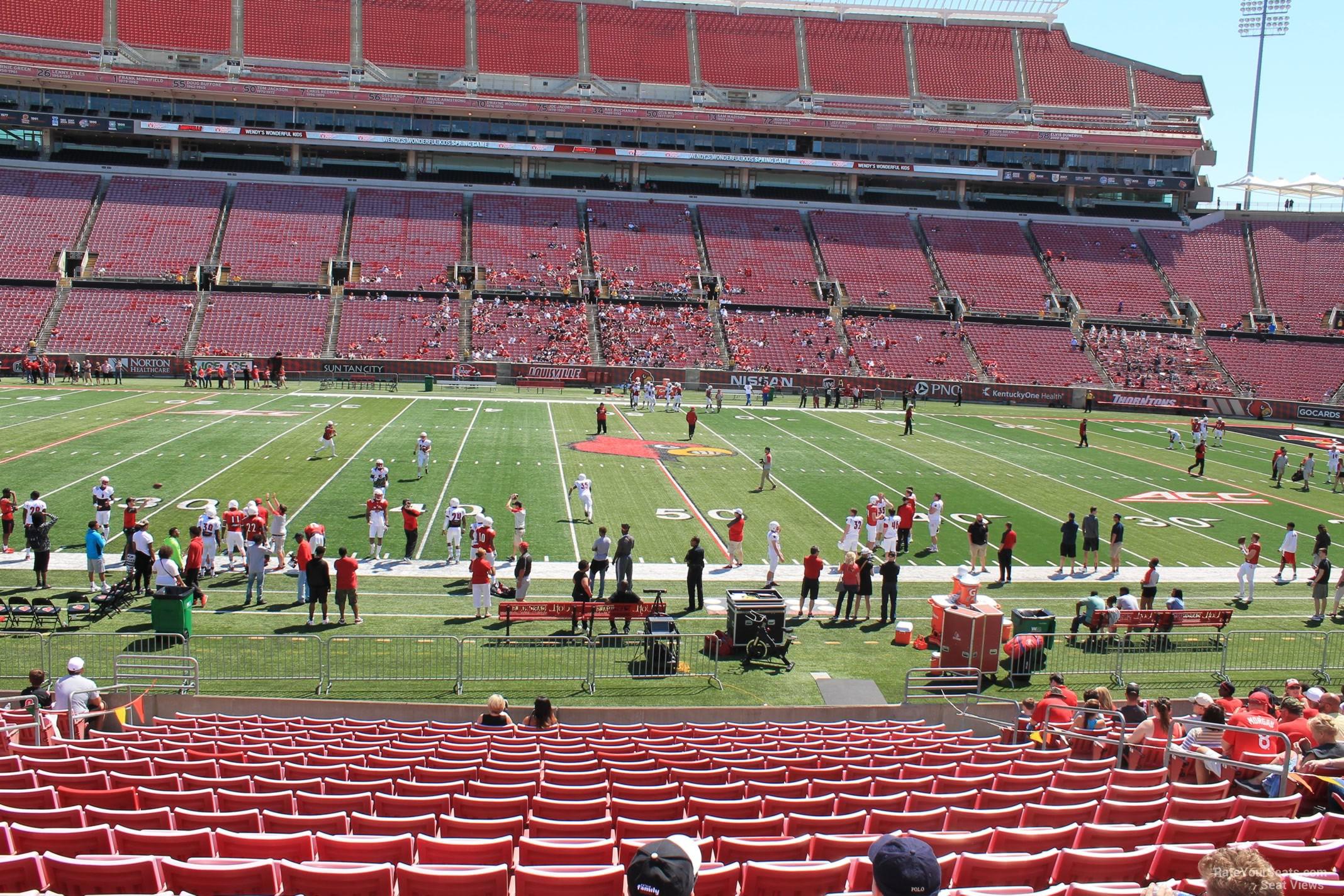 section 131, row v seat view  - cardinal stadium