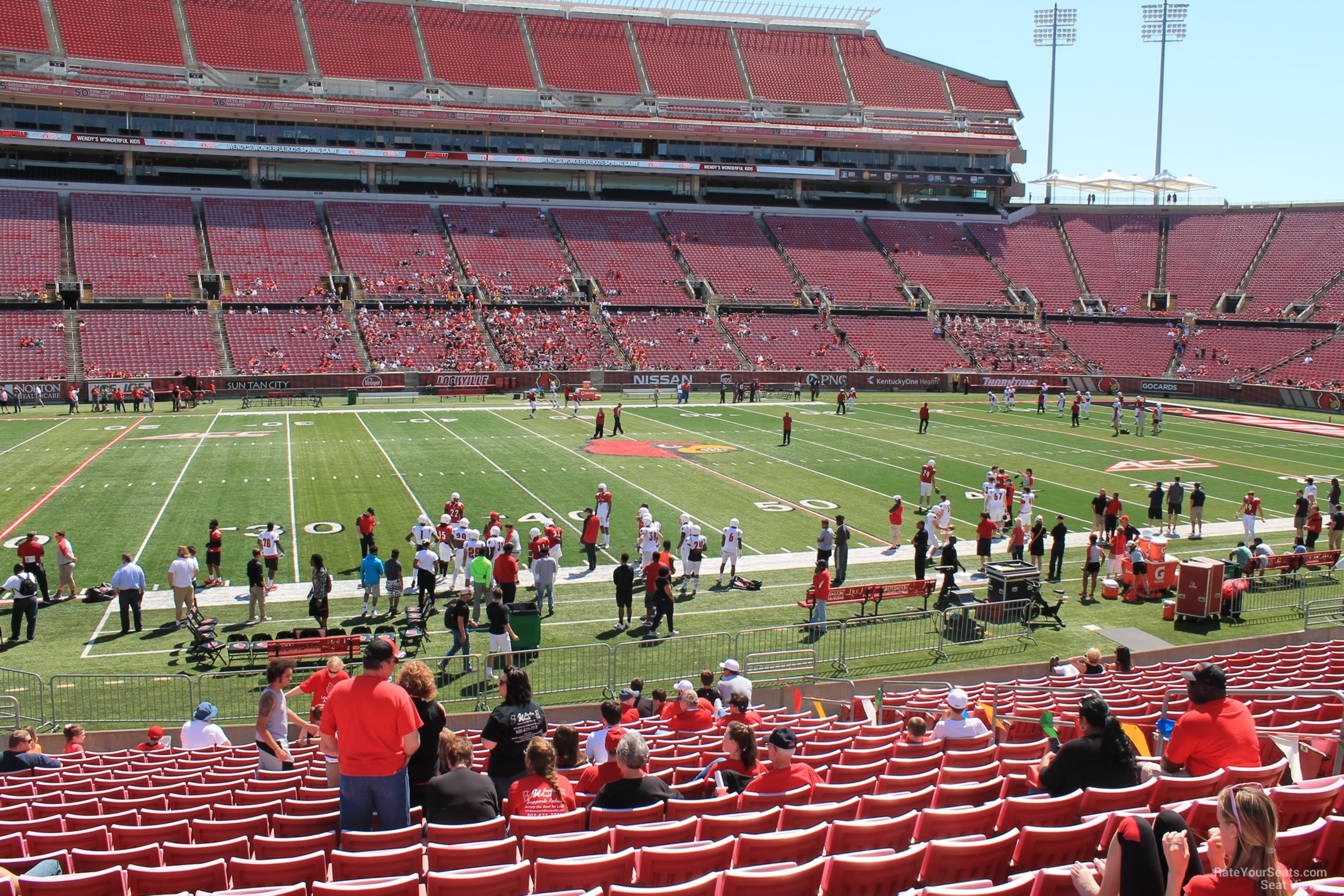 section 132, row v seat view  - l&n federal credit union stadium